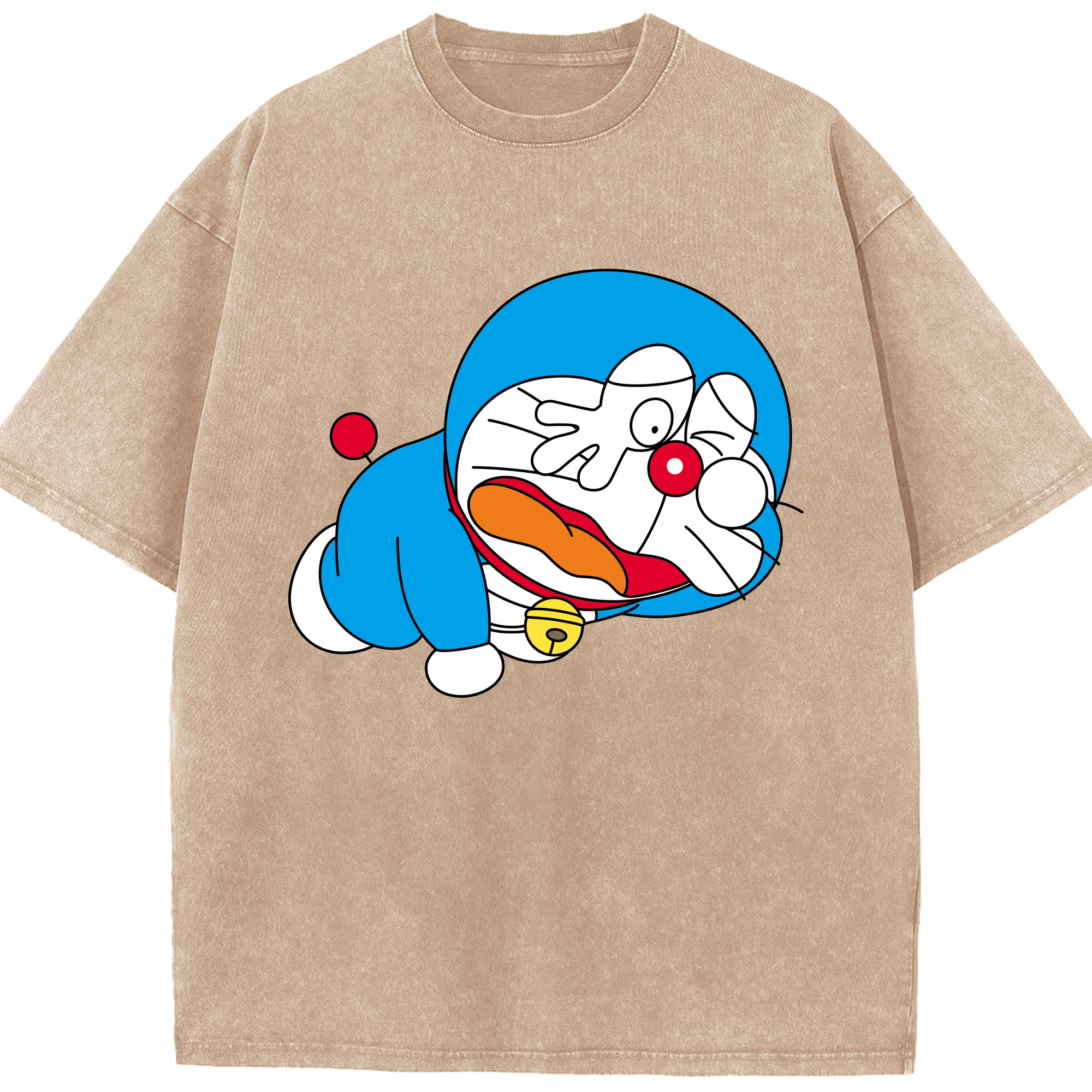 （画像用） ドラえもん Doraemon 綿100% ヴィンテージ風 半袖Tシャツ（フロントプリント）