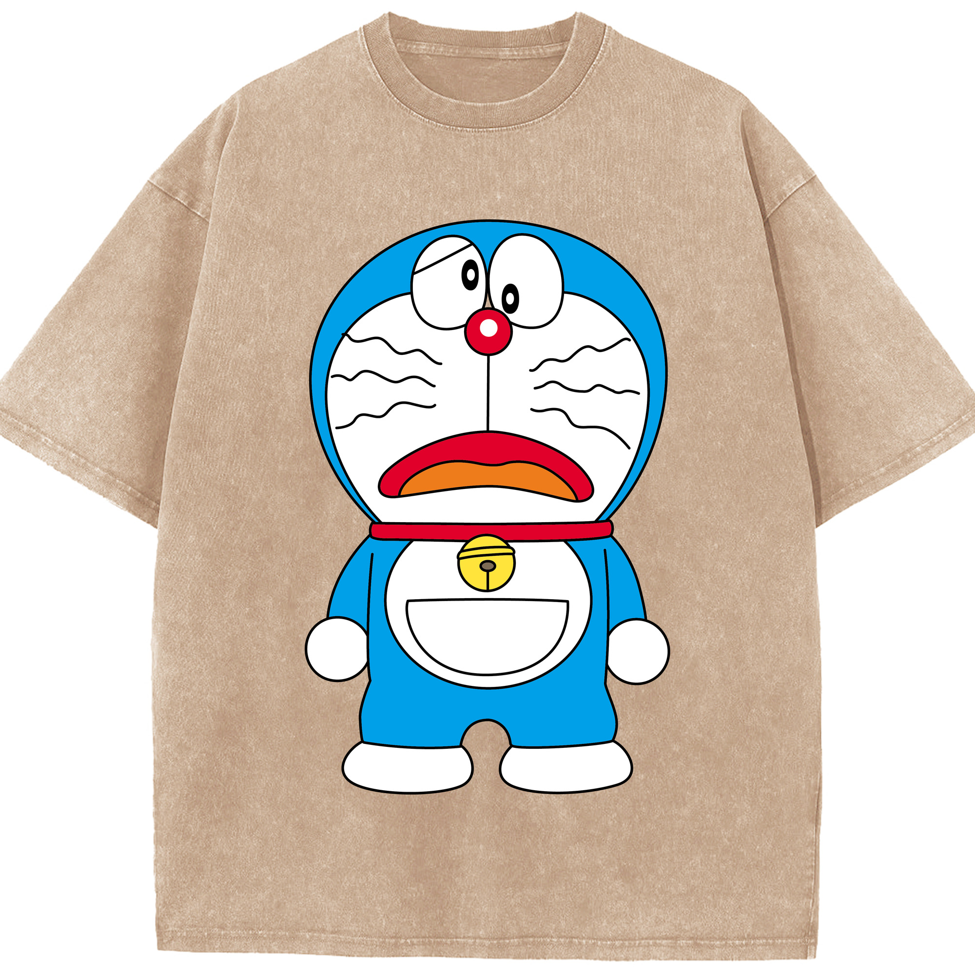 （画像用） ドラえもん Doraemon 綿100% ヴィンテージ風 半袖Tシャツ（フロントプリント）