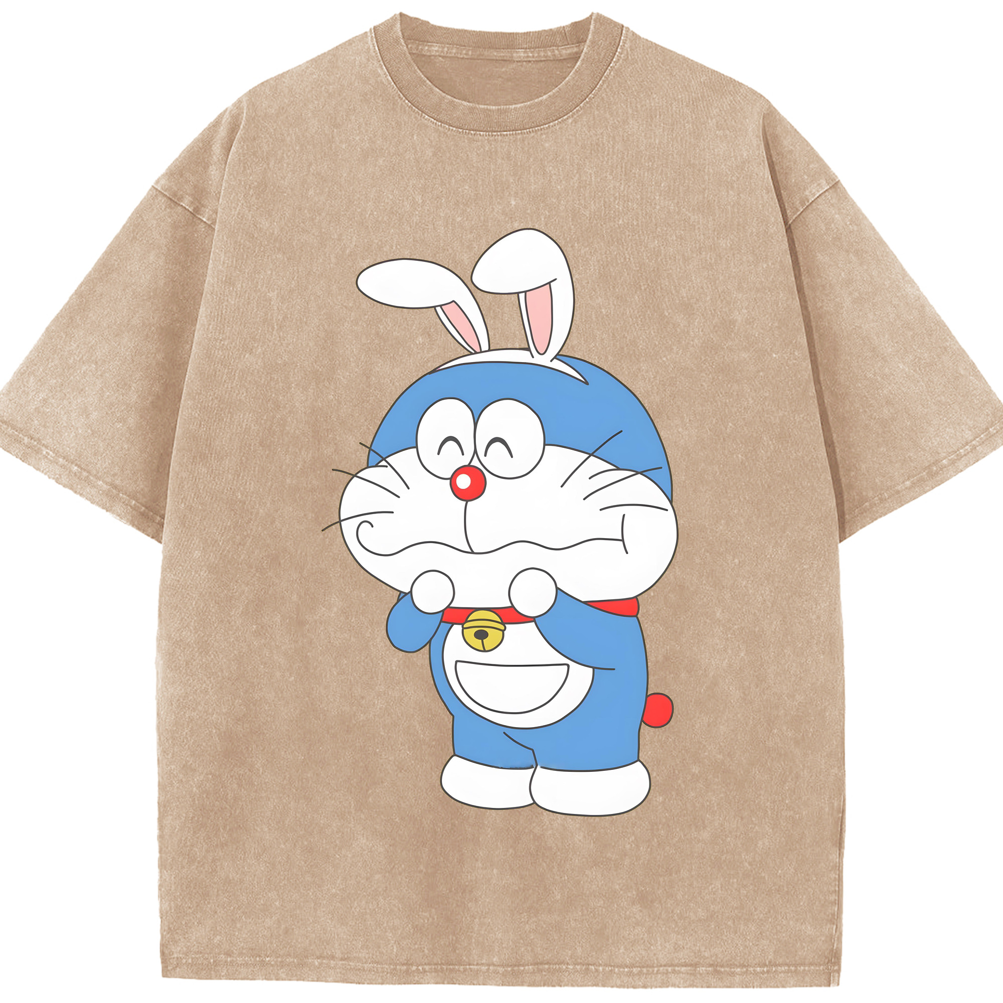 （画像用） ドラえもん Doraemon 綿100% ヴィンテージ風 半袖Tシャツ（フロントプリント）