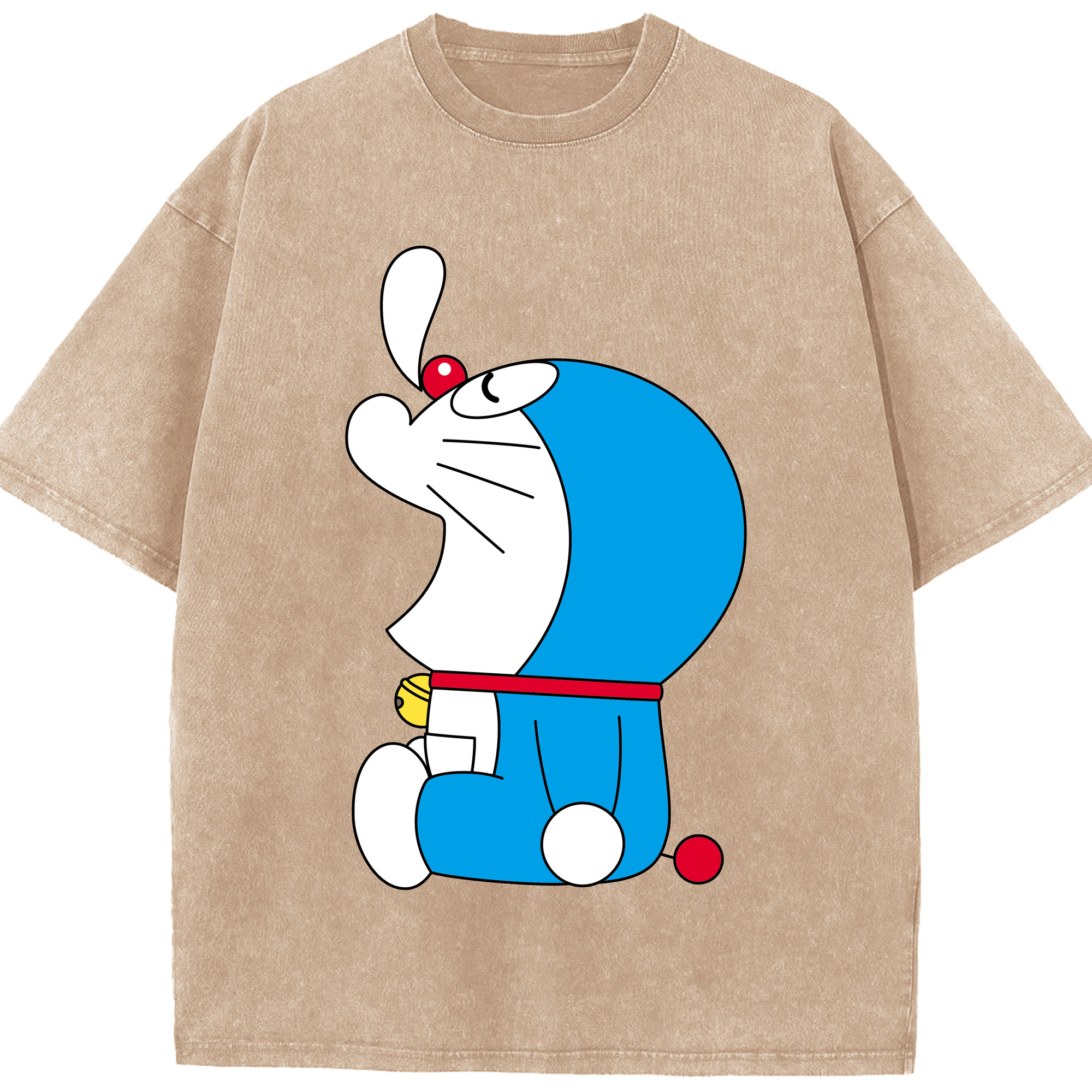 （画像用） ドラえもん Doraemon 綿100% ヴィンテージ風 半袖Tシャツ（フロントプリント）