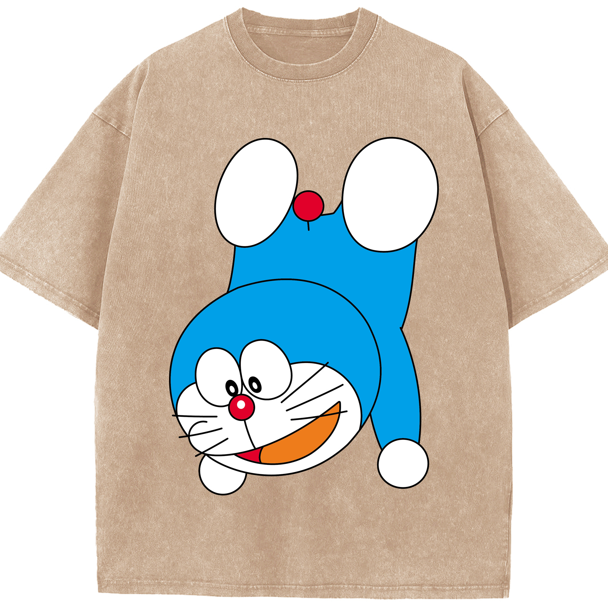 （画像用） ドラえもん Doraemon 綿100% ヴィンテージ風 半袖Tシャツ（フロントプリント）
