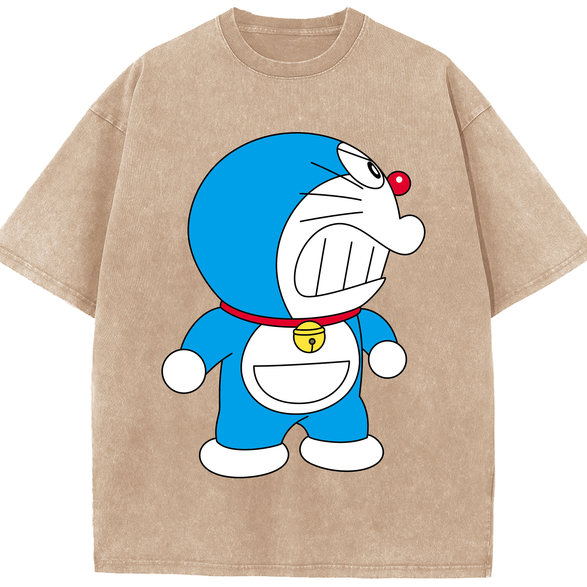 （画像用） ドラえもん Doraemon 綿100% ヴィンテージ風 半袖Tシャツ（フロントプリント）