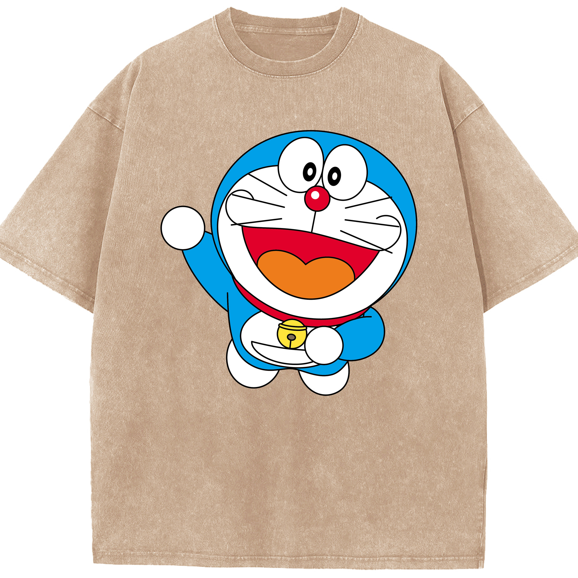 （画像用） ドラえもん Doraemon 綿100% ヴィンテージ風 半袖Tシャツ（フロントプリント）