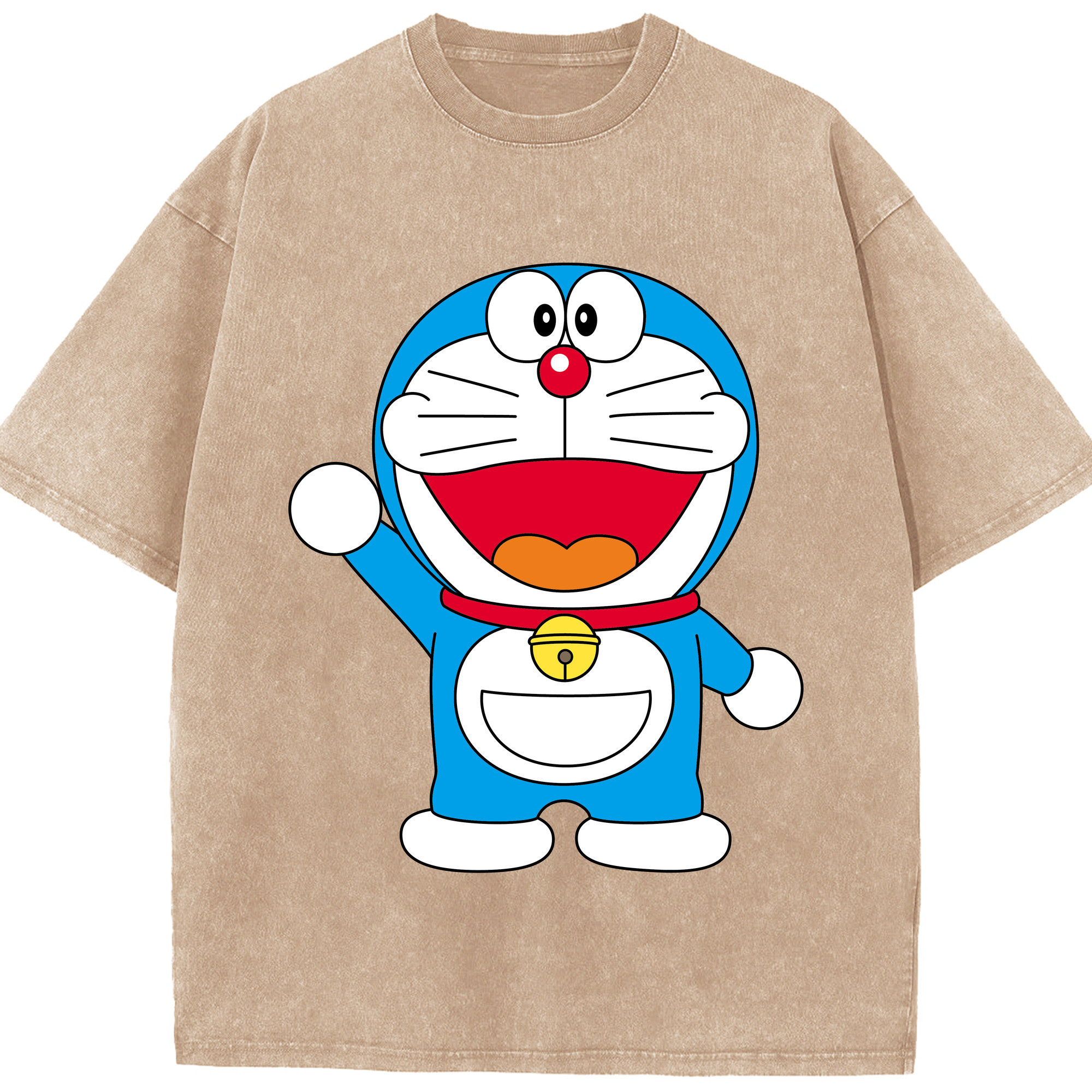 （画像用） ドラえもん Doraemon 綿100% ヴィンテージ風 半袖Tシャツ（フロントプリント）