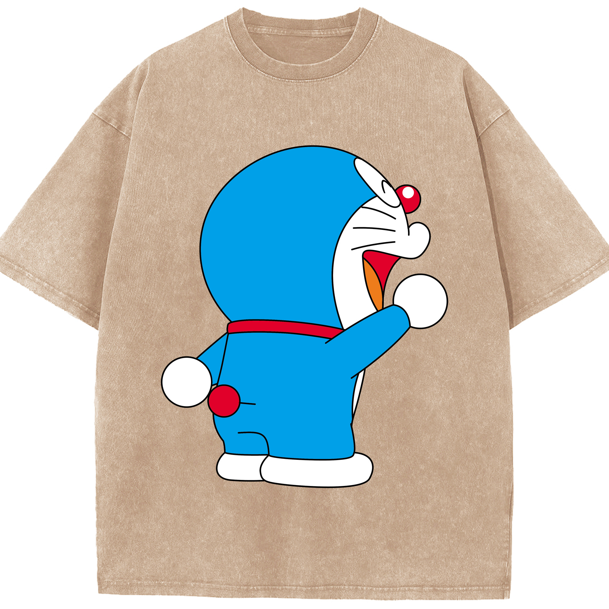 （画像用） ドラえもん Doraemon 綿100% ヴィンテージ風 半袖Tシャツ（フロントプリント）