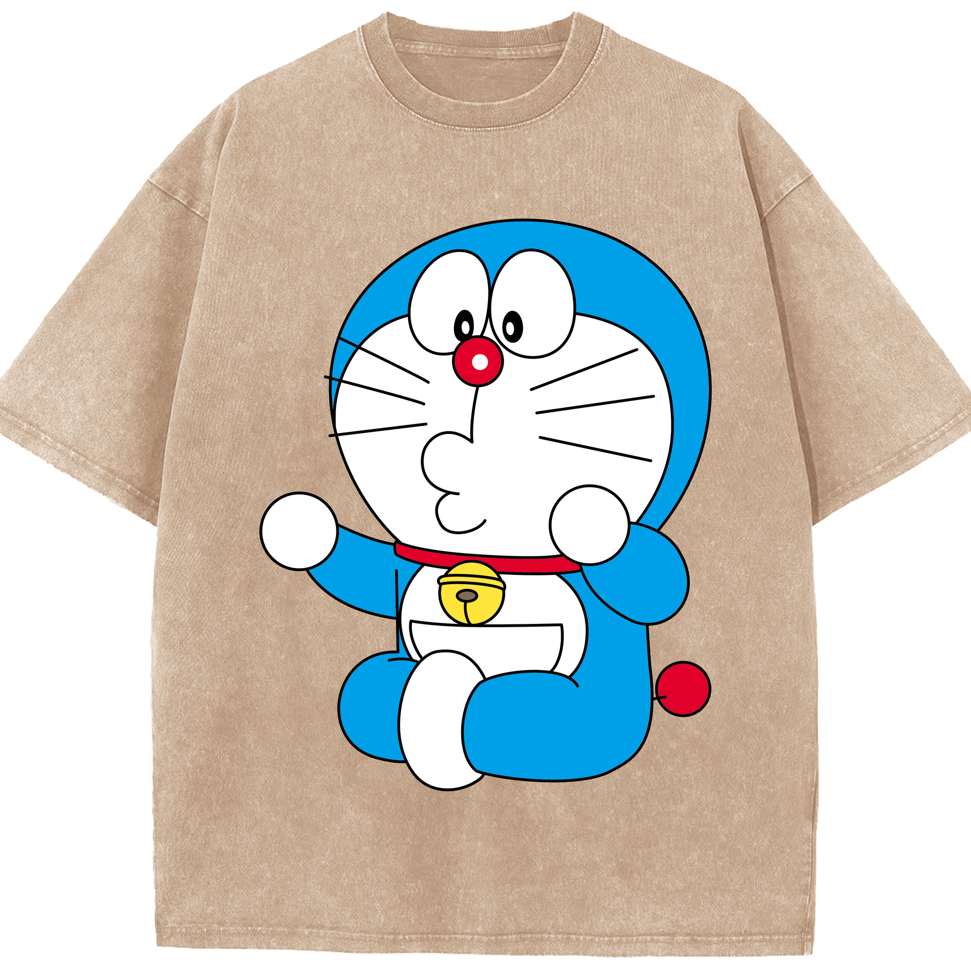 （画像用） ドラえもん Doraemon 綿100% ヴィンテージ風 半袖Tシャツ（フロントプリント）