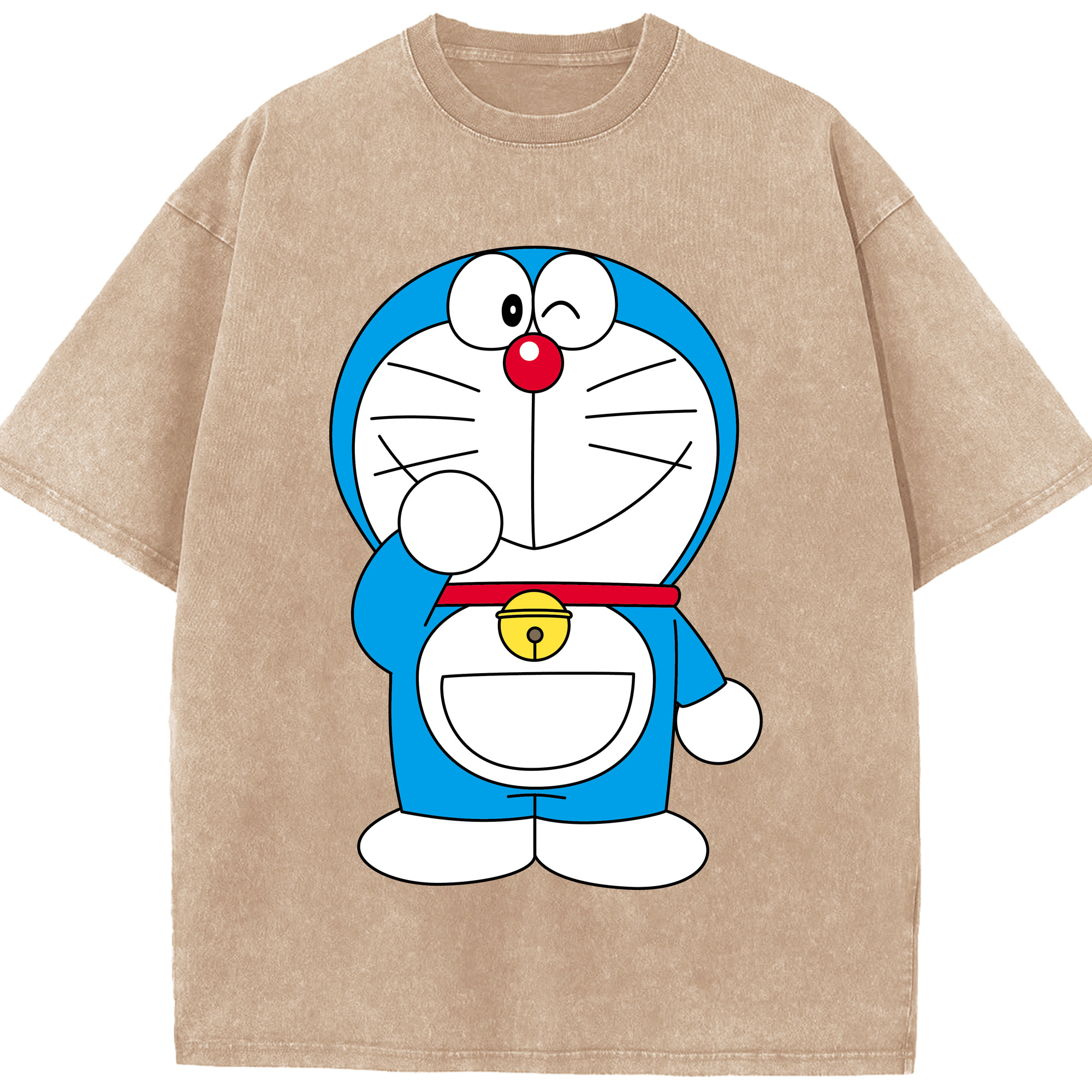 （画像用） ドラえもん Doraemon 綿100% ヴィンテージ風 半袖Tシャツ（フロントプリント）