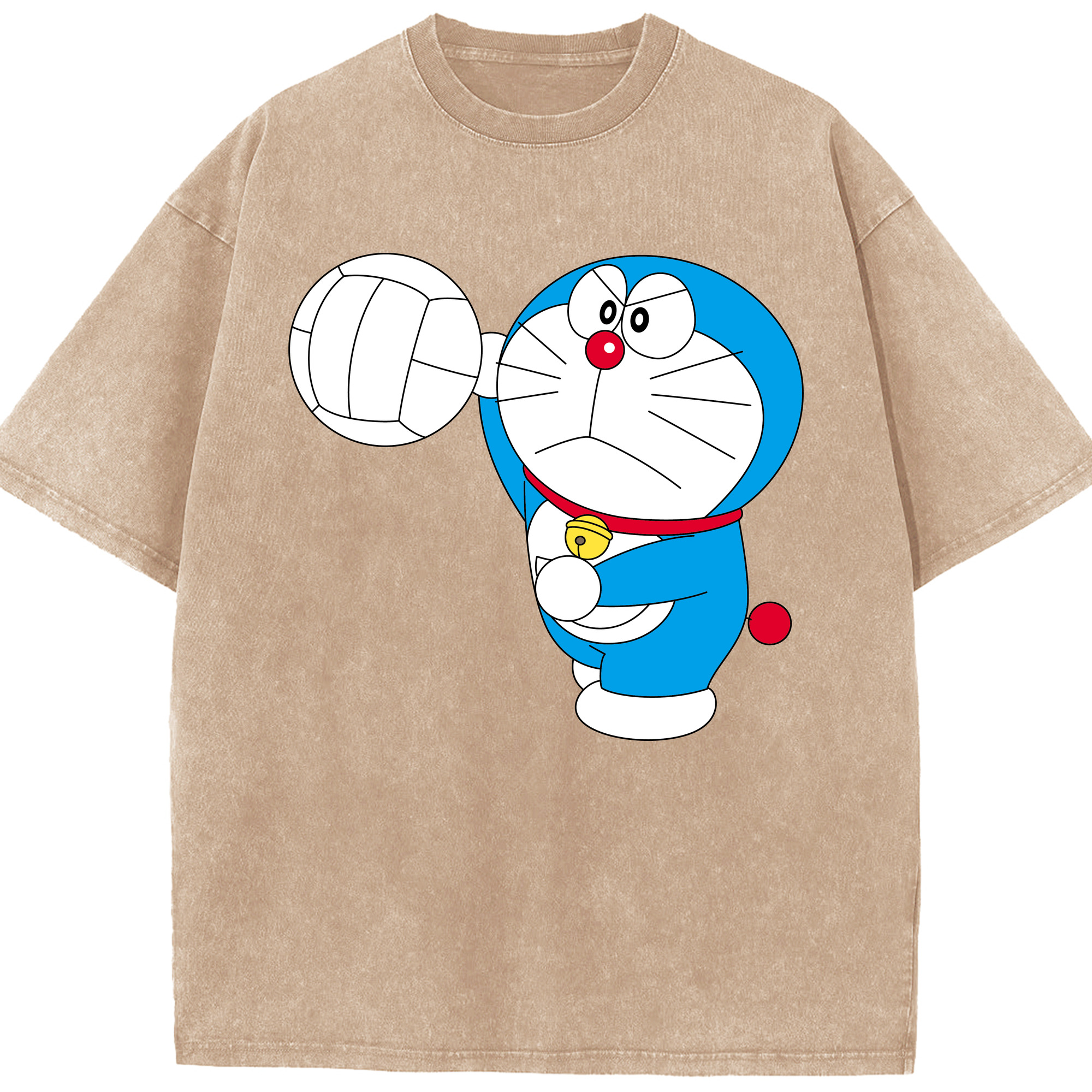 （画像用） ドラえもん Doraemon 綿100% ヴィンテージ風 半袖Tシャツ（フロントプリント）