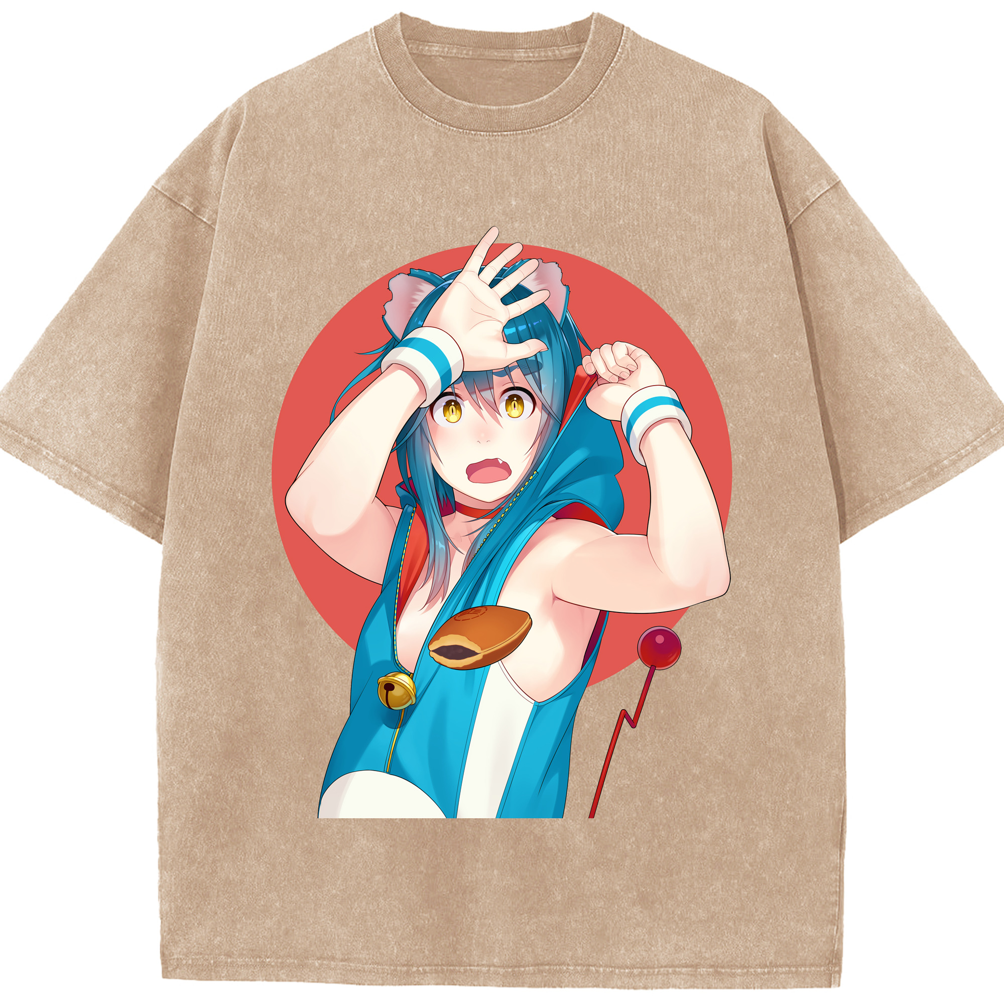 （画像用） ドラえもん Doraemon 綿100% ヴィンテージ風 半袖Tシャツ（フロントプリント）