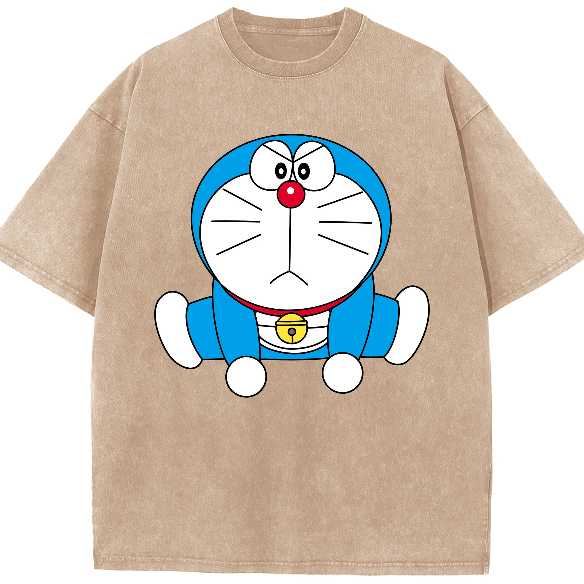 （画像用） ドラえもん Doraemon 綿100% ヴィンテージ風 半袖Tシャツ（フロントプリント）