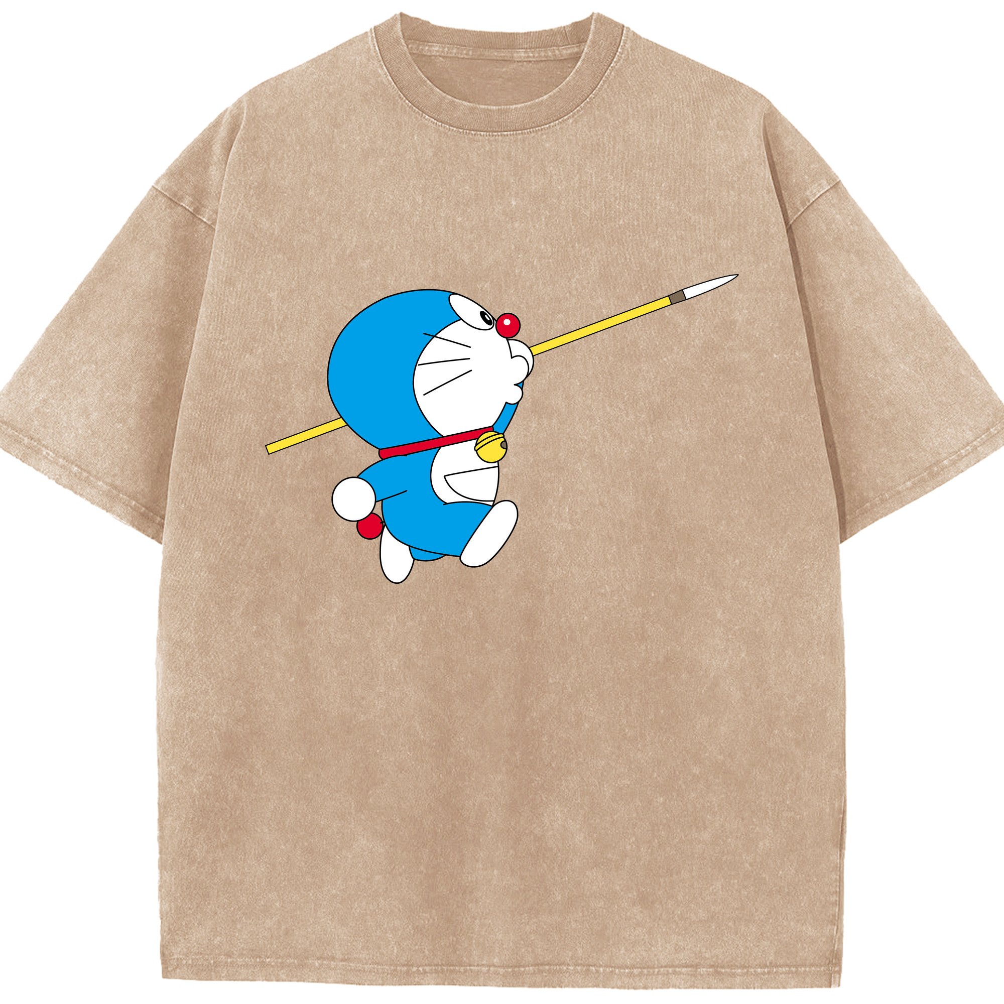 （画像用） ドラえもん Doraemon 綿100% ヴィンテージ風 半袖Tシャツ（フロントプリント）