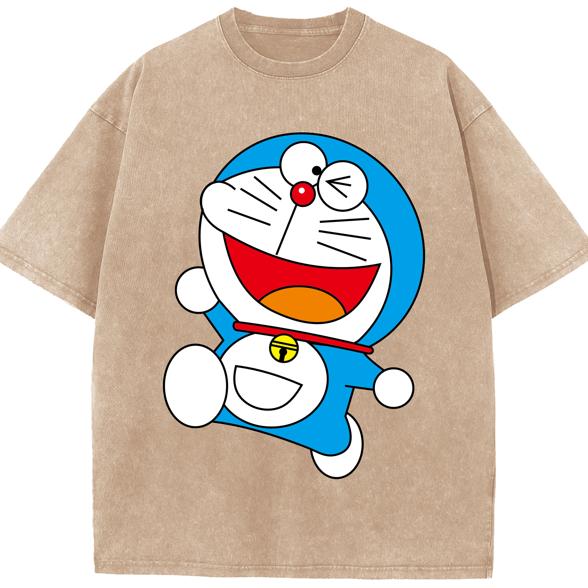 （画像用） ドラえもん Doraemon 綿100% ヴィンテージ風 半袖Tシャツ（フロントプリント）