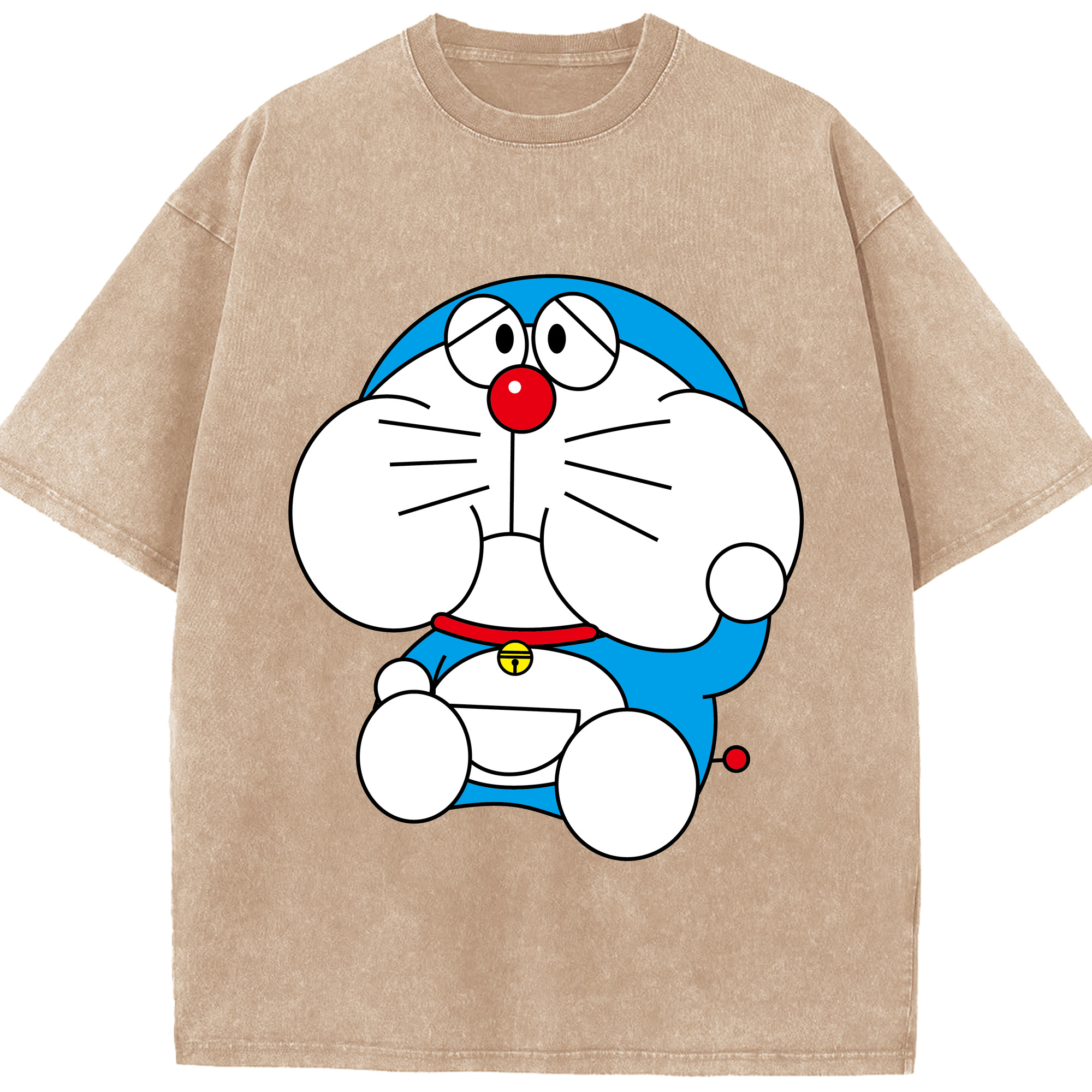 （画像用） ドラえもん Doraemon 綿100% ヴィンテージ風 半袖Tシャツ（フロントプリント）