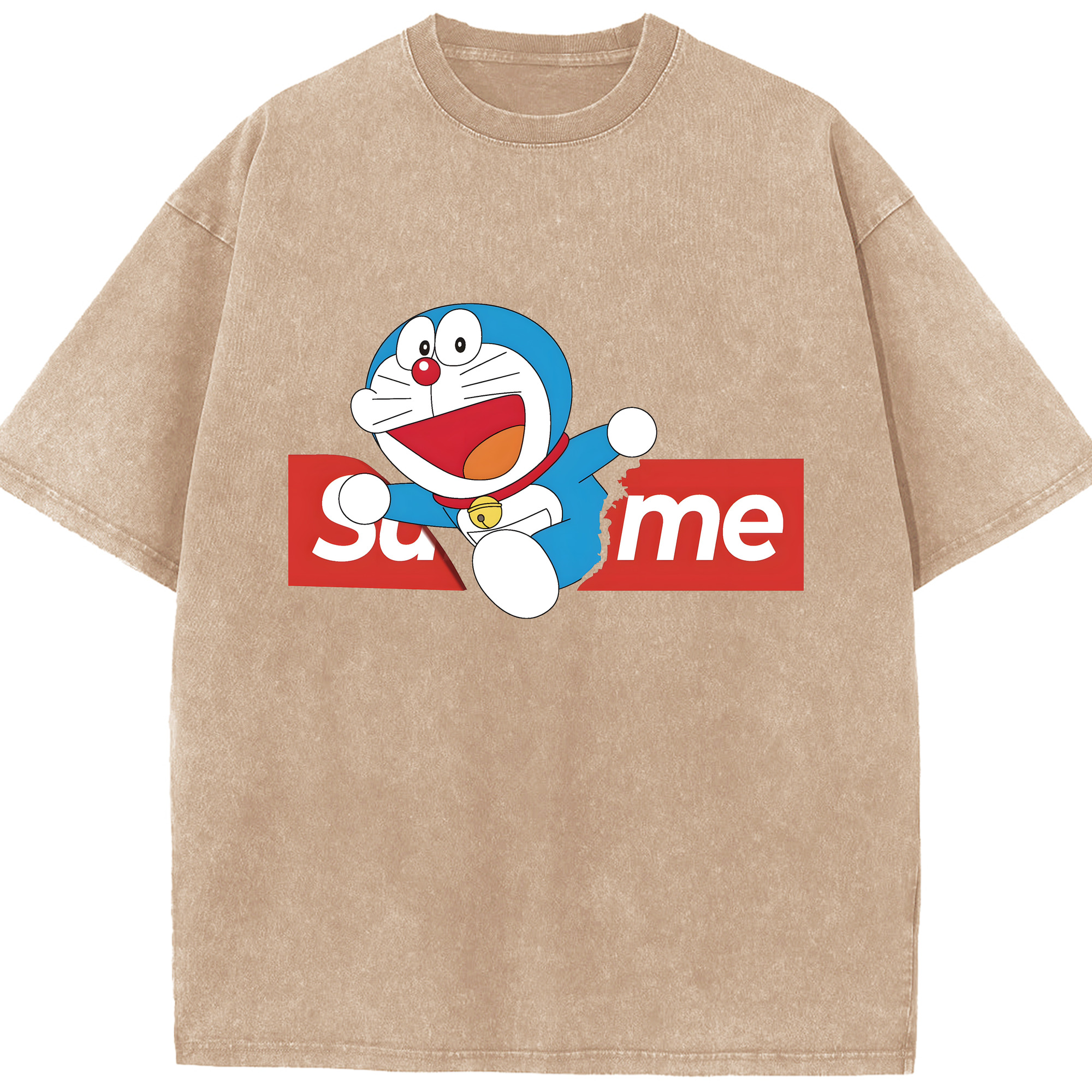 （画像用） ドラえもん Doraemon 綿100% ヴィンテージ風 半袖Tシャツ（フロントプリント）