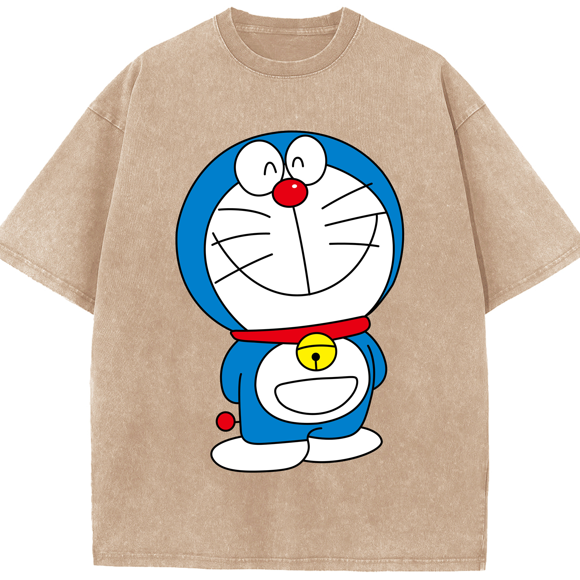 （画像用） ドラえもん Doraemon 綿100% ヴィンテージ風 半袖Tシャツ（フロントプリント）