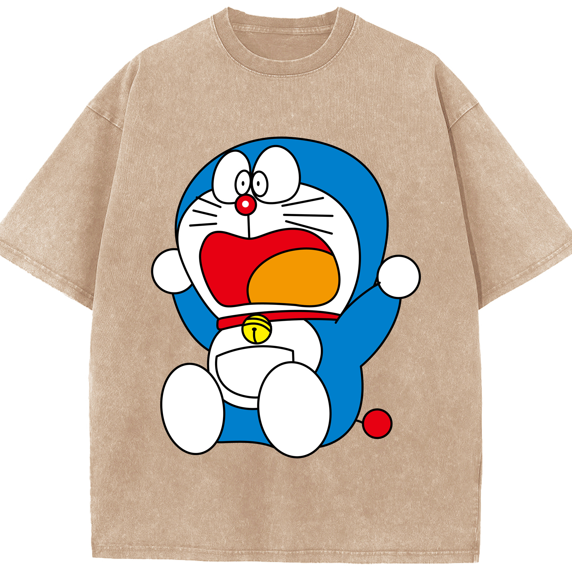 （画像用） ドラえもん Doraemon 綿100% ヴィンテージ風 半袖Tシャツ（フロントプリント）