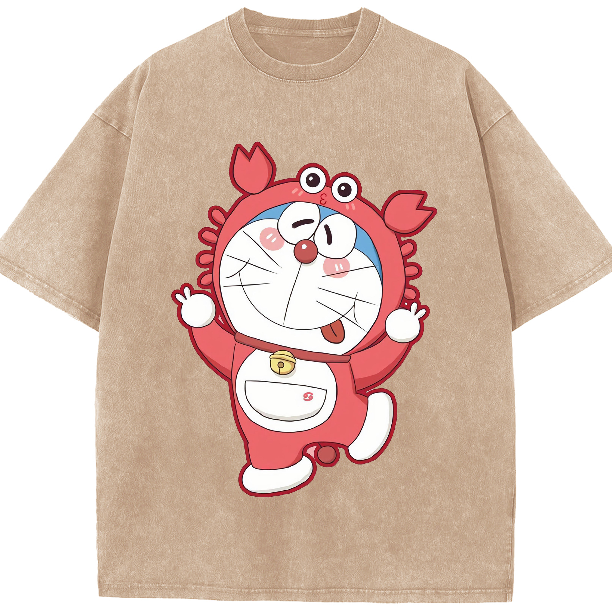 （画像用） ドラえもん Doraemon 綿100% ヴィンテージ風 半袖Tシャツ（フロントプリント）