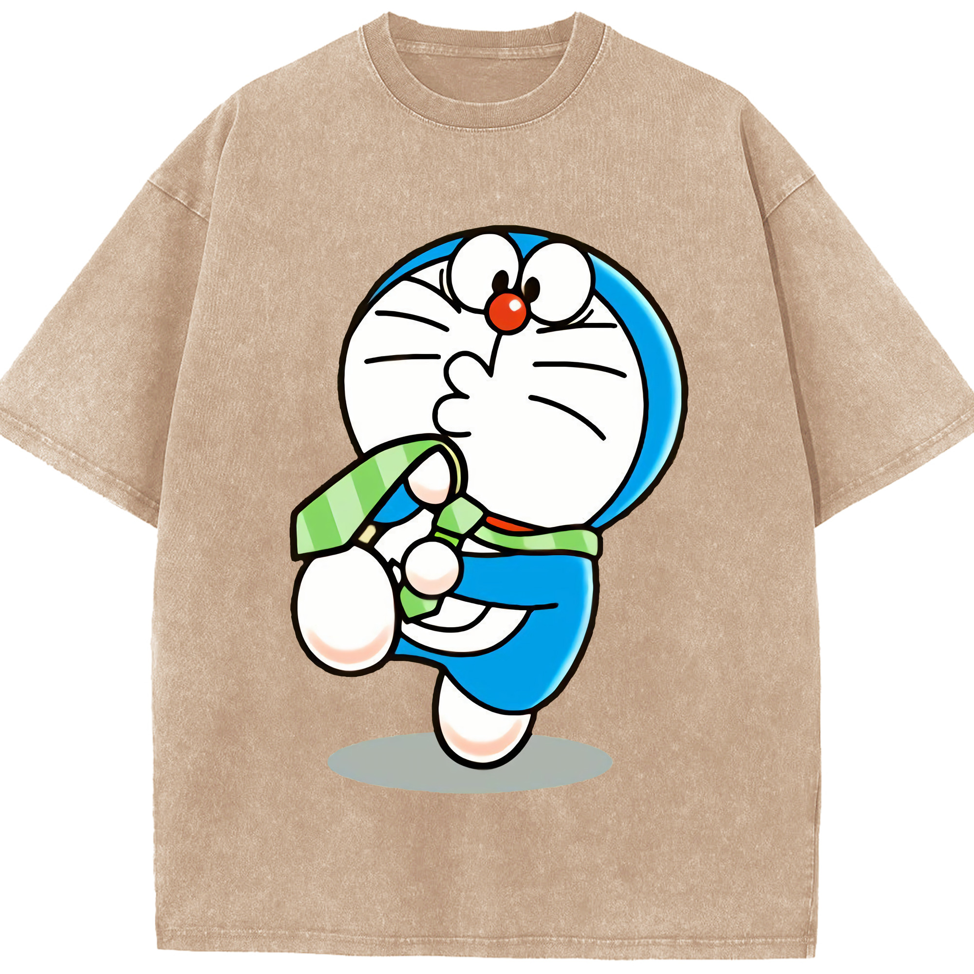 （画像用） ドラえもん Doraemon 綿100% ヴィンテージ風 半袖Tシャツ（フロントプリント）