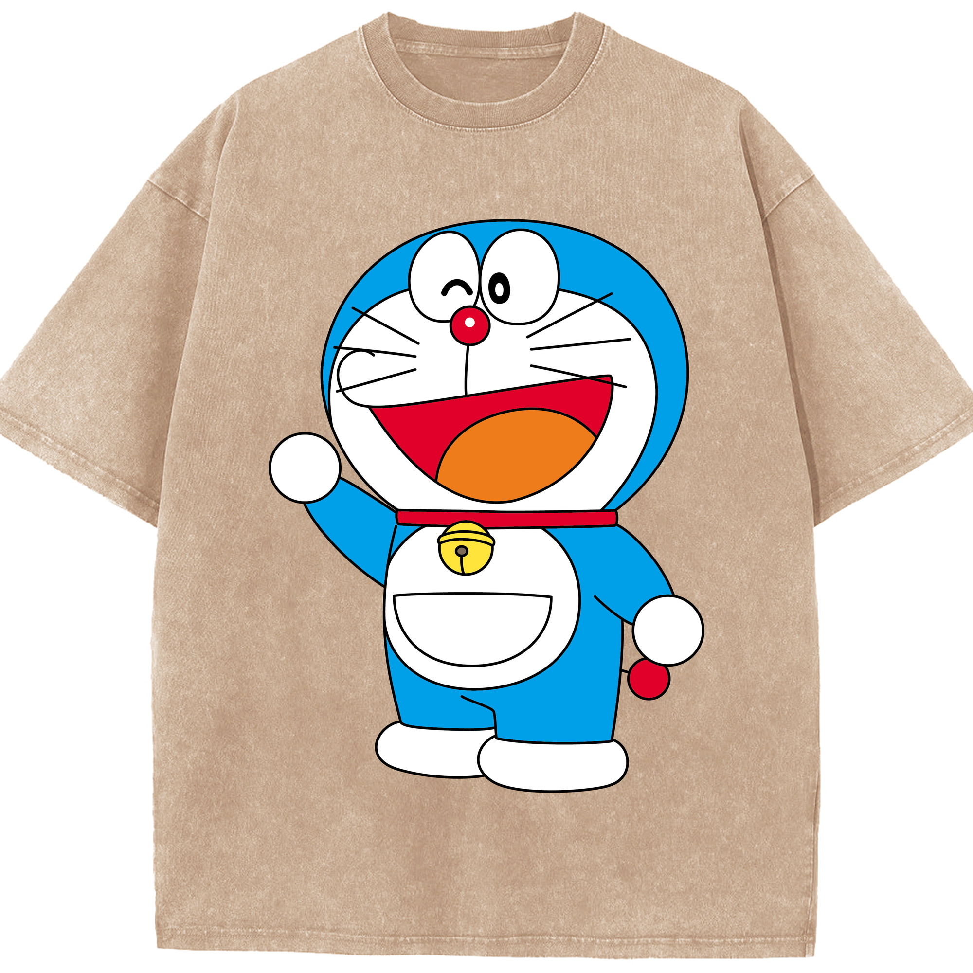 （画像用） ドラえもん Doraemon 綿100% ヴィンテージ風 半袖Tシャツ（フロントプリント）