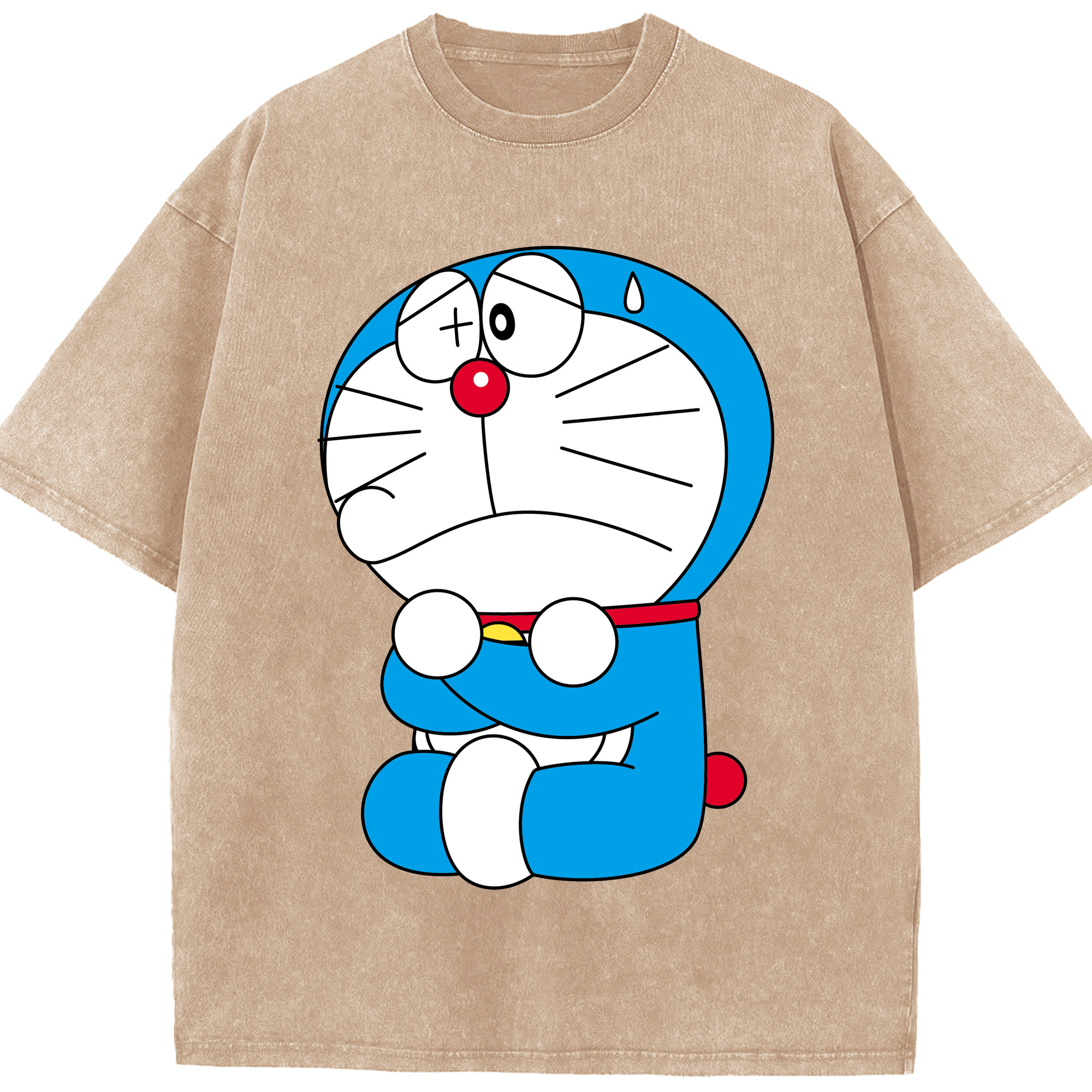 （画像用） ドラえもん Doraemon 綿100% ヴィンテージ風 半袖Tシャツ（フロントプリント）