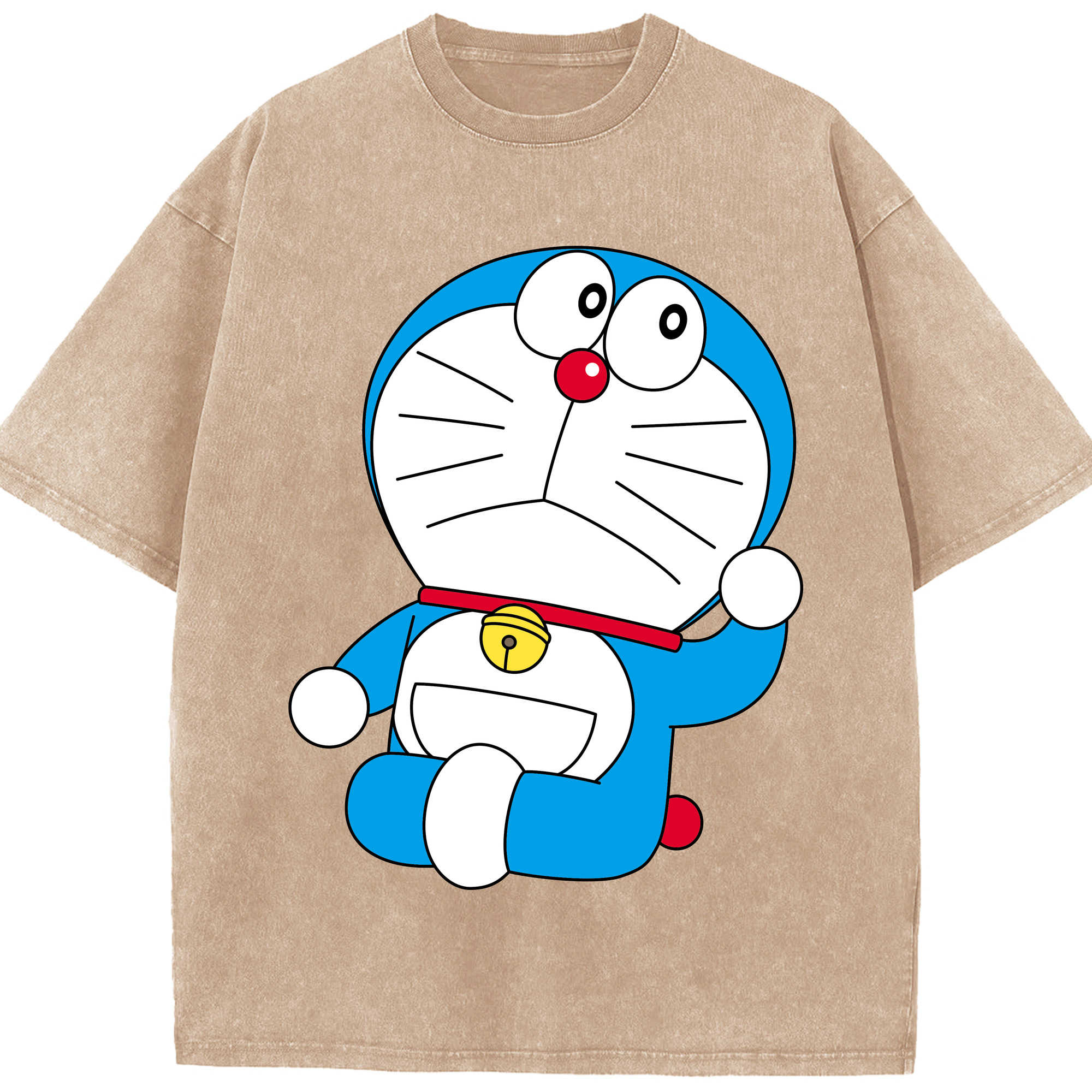 （画像用） ドラえもん Doraemon 綿100% ヴィンテージ風 半袖Tシャツ（フロントプリント）