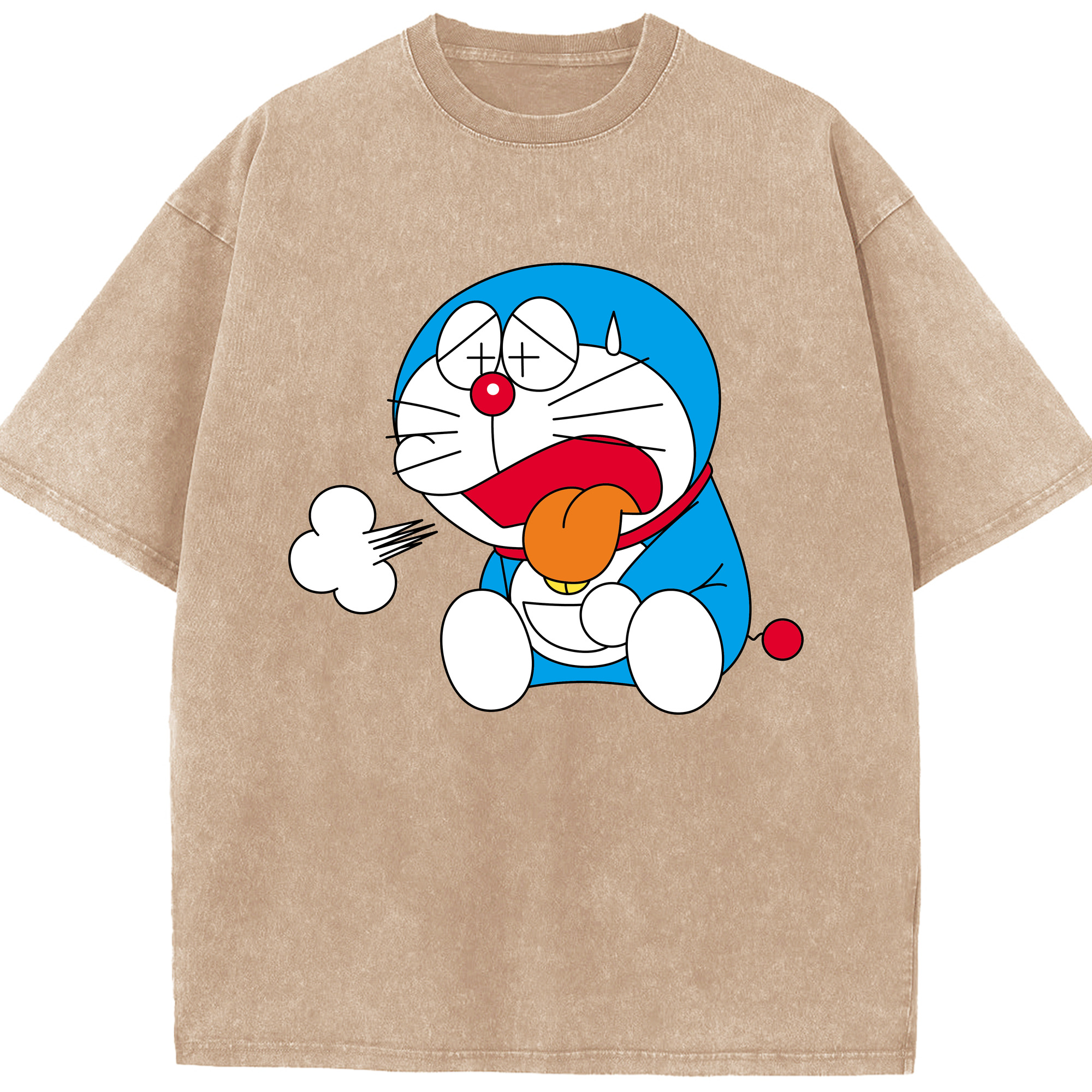 （画像用） ドラえもん Doraemon 綿100% ヴィンテージ風 半袖Tシャツ（フロントプリント）