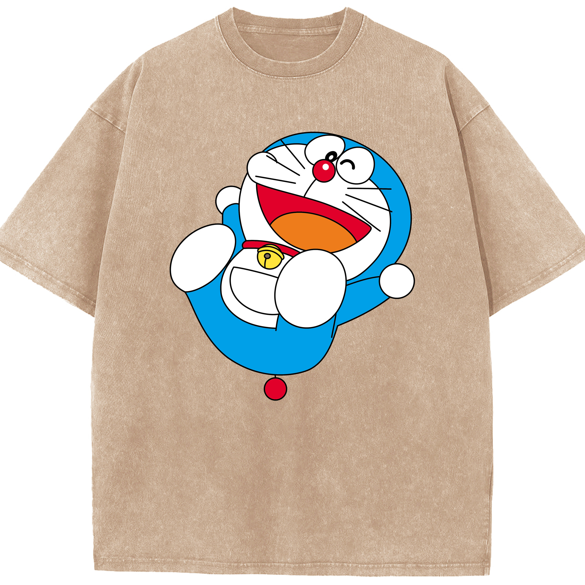 （画像用） ドラえもん Doraemon 綿100% ヴィンテージ風 半袖Tシャツ（フロントプリント）