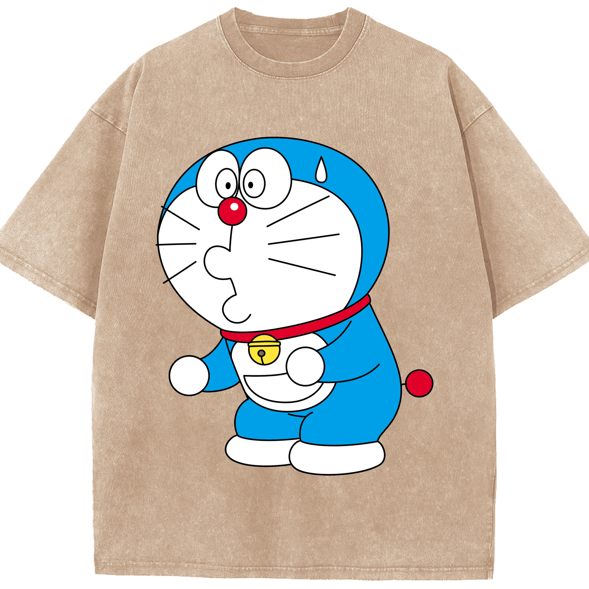 （画像用） ドラえもん Doraemon 綿100% ヴィンテージ風 半袖Tシャツ（フロントプリント）