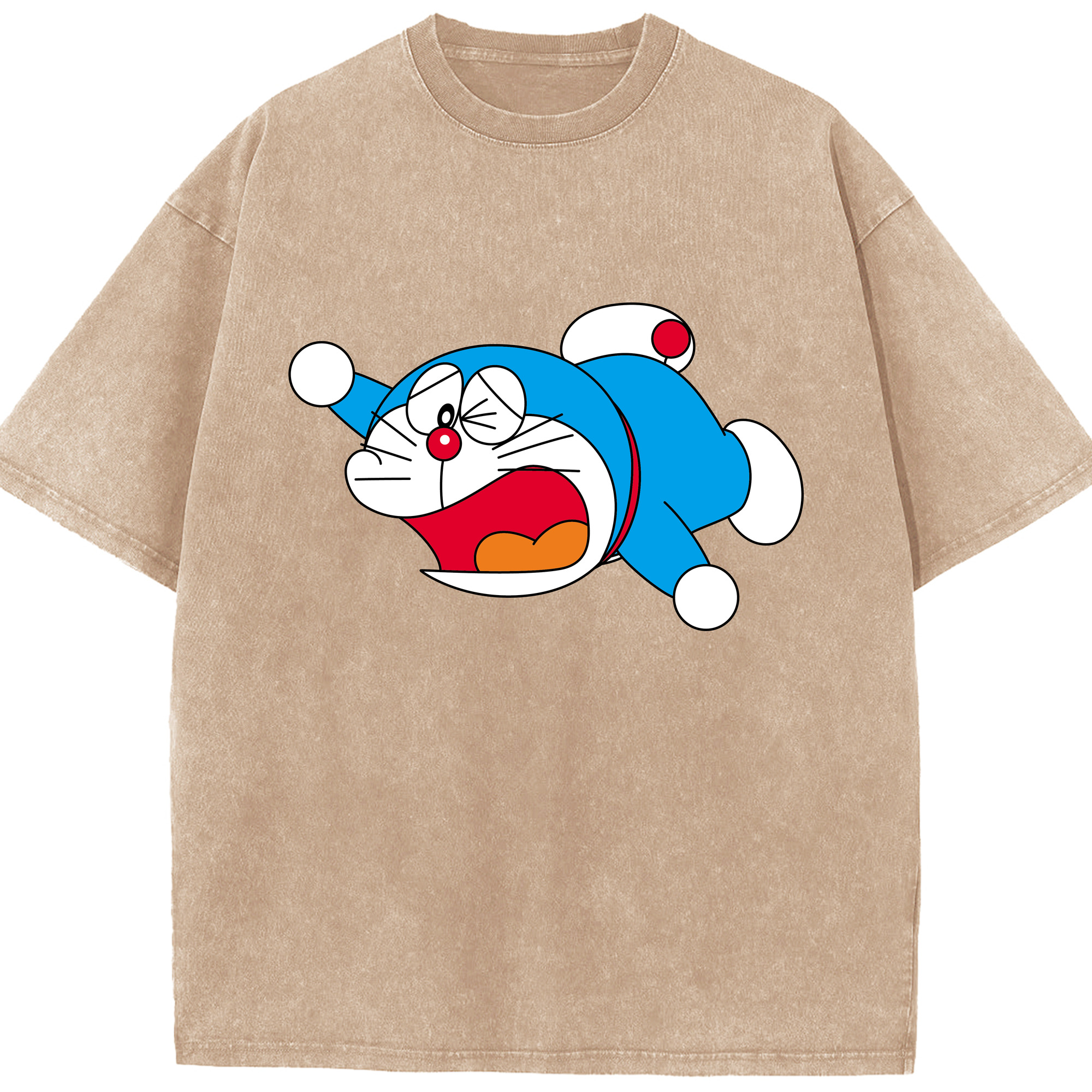 （画像用） ドラえもん Doraemon 綿100% ヴィンテージ風 半袖Tシャツ（フロントプリント）