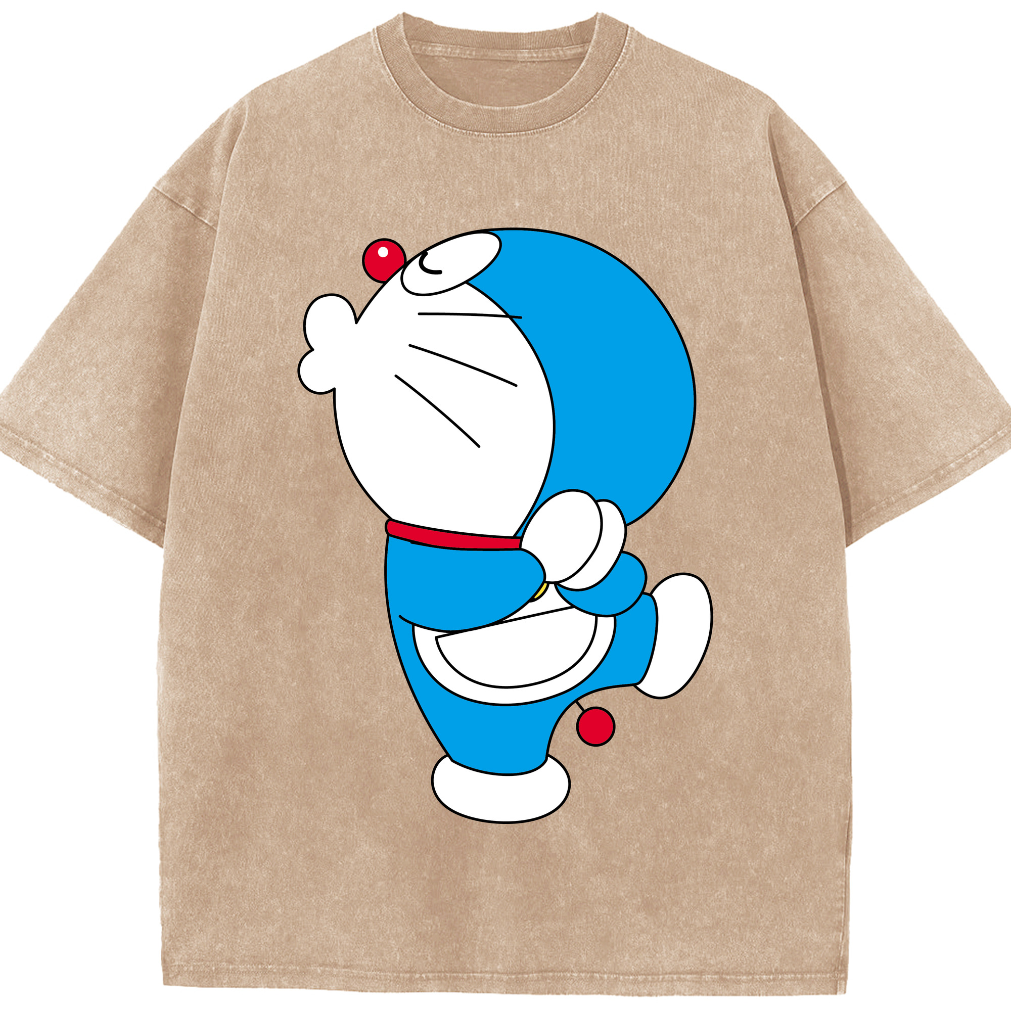 （画像用） ドラえもん Doraemon 綿100% ヴィンテージ風 半袖Tシャツ（フロントプリント）