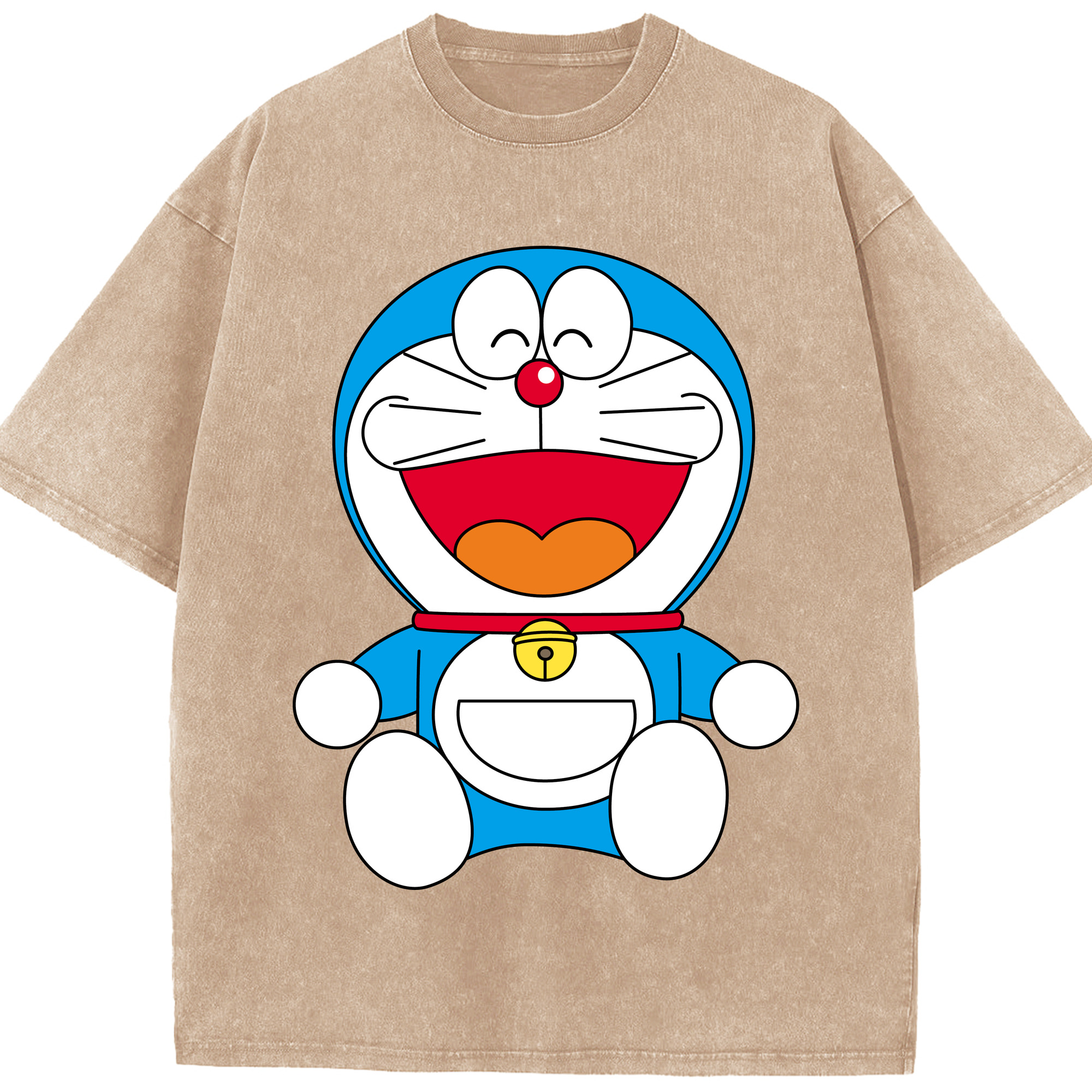 （画像用） ドラえもん Doraemon 綿100% ヴィンテージ風 半袖Tシャツ（フロントプリント）