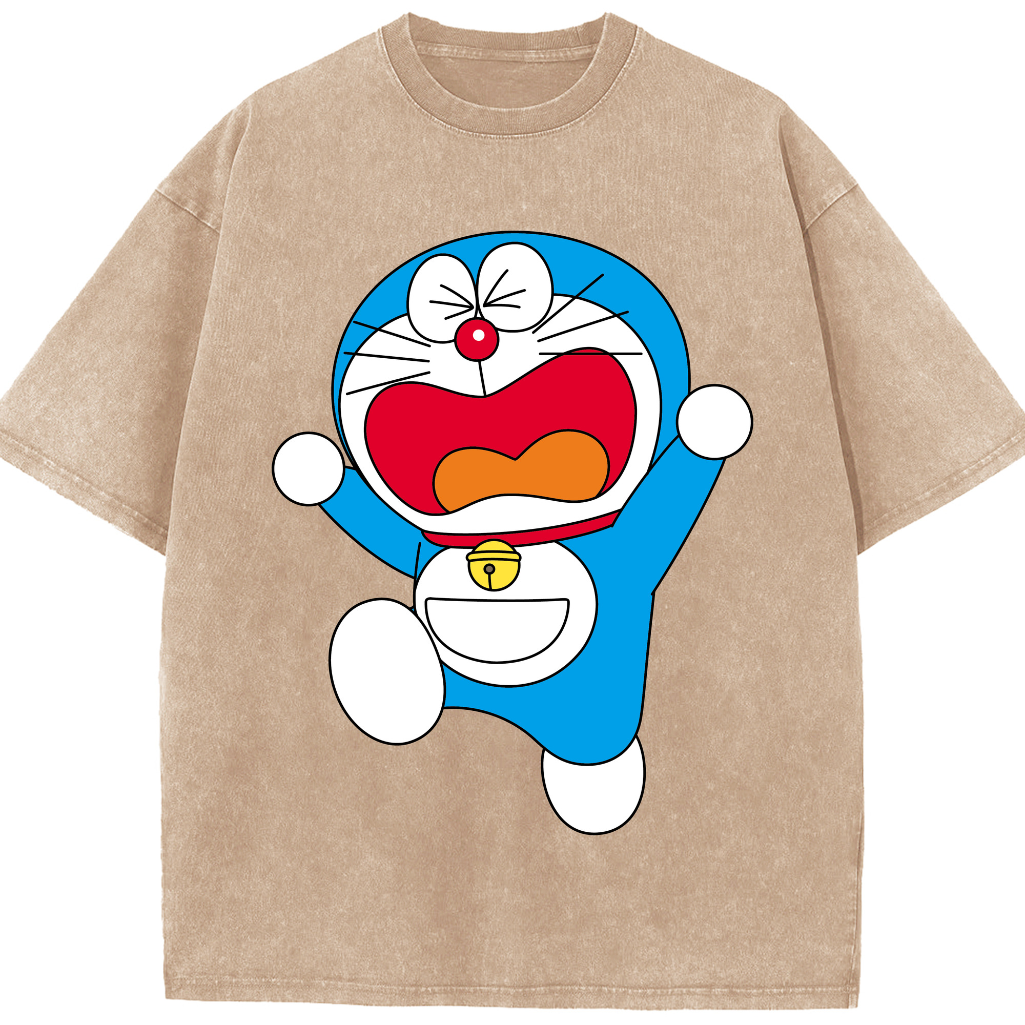（画像用） ドラえもん Doraemon 綿100% ヴィンテージ風 半袖Tシャツ（フロントプリント）