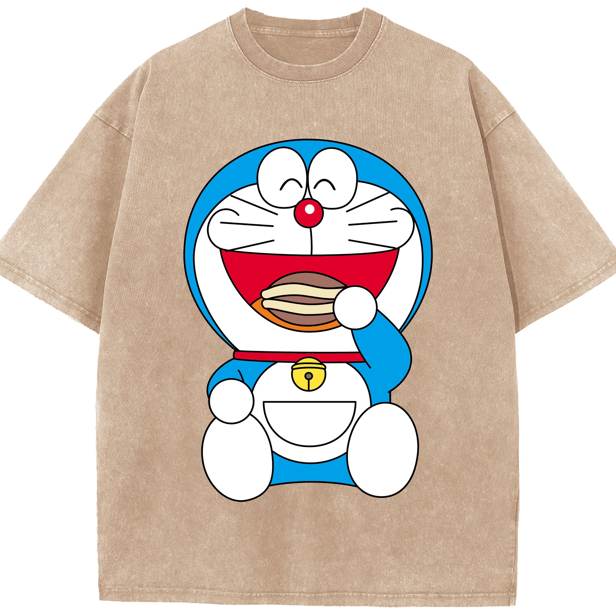 （画像用） ドラえもん Doraemon 綿100% ヴィンテージ風 半袖Tシャツ（フロントプリント）