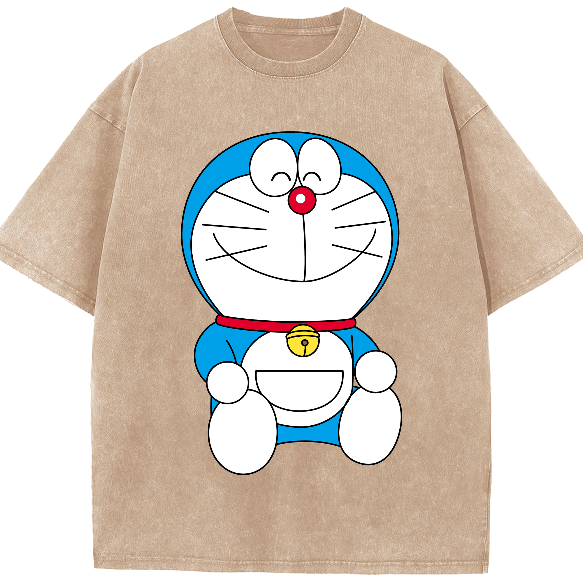 （画像用） ドラえもん Doraemon 綿100% ヴィンテージ風 半袖Tシャツ（フロントプリント）