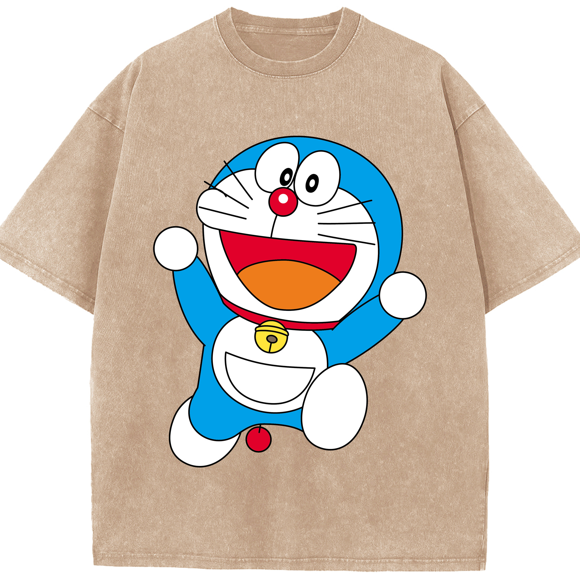（画像用） ドラえもん Doraemon 綿100% ヴィンテージ風 半袖Tシャツ（フロントプリント）