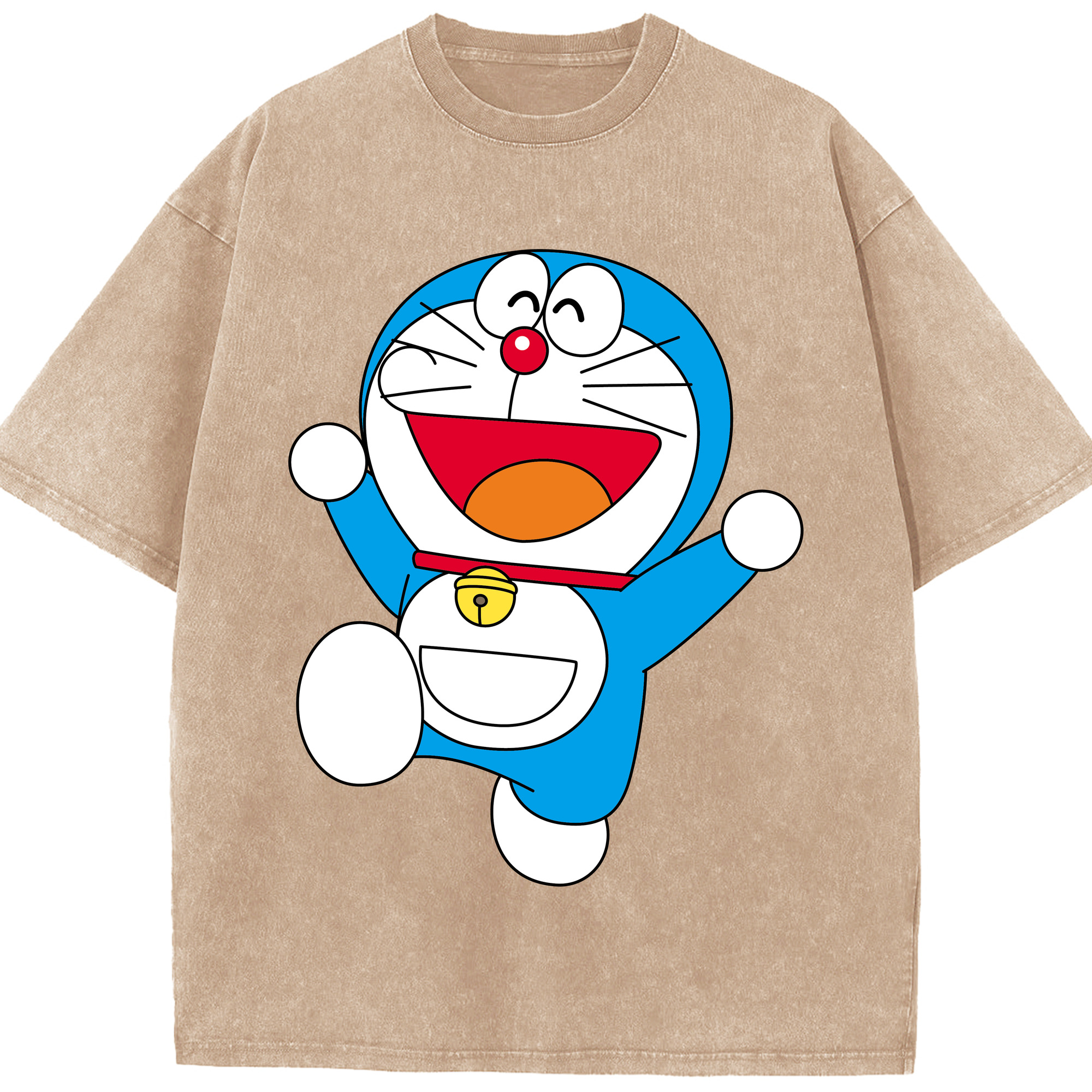 （画像用） ドラえもん Doraemon 綿100% ヴィンテージ風 半袖Tシャツ（フロントプリント）
