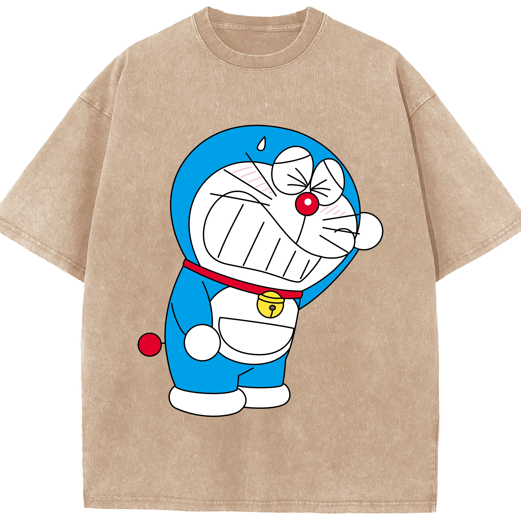 （画像用） ドラえもん Doraemon 綿100% ヴィンテージ風 半袖Tシャツ（フロントプリント）