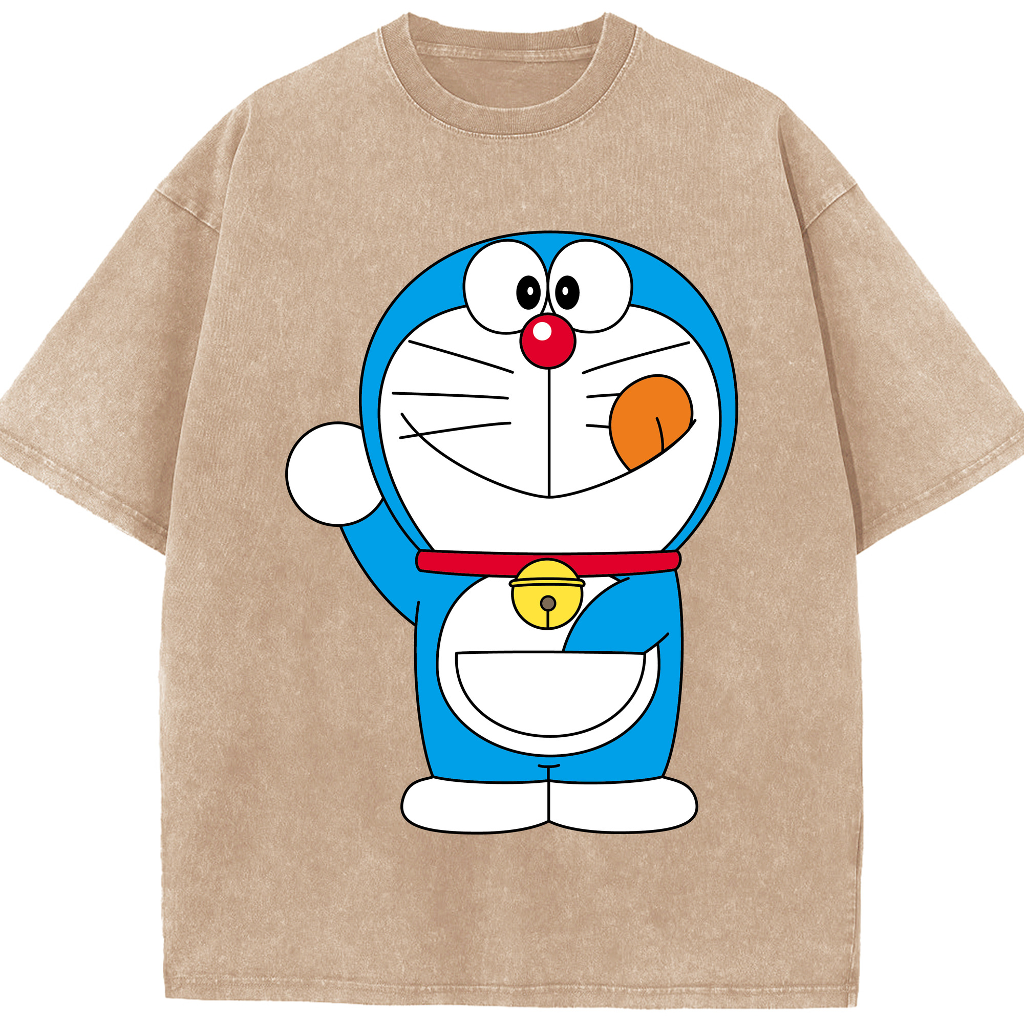 （画像用） ドラえもん Doraemon 綿100% ヴィンテージ風 半袖Tシャツ（フロントプリント）