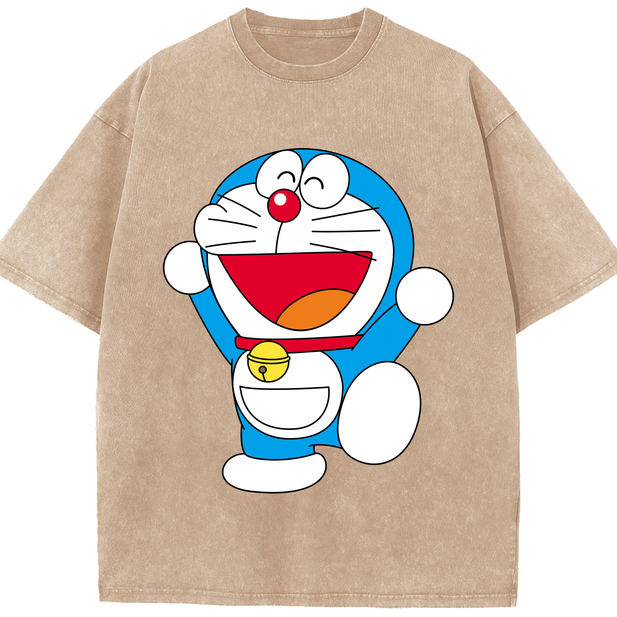 （画像用） ドラえもん Doraemon 綿100% ヴィンテージ風 半袖Tシャツ（フロントプリント）