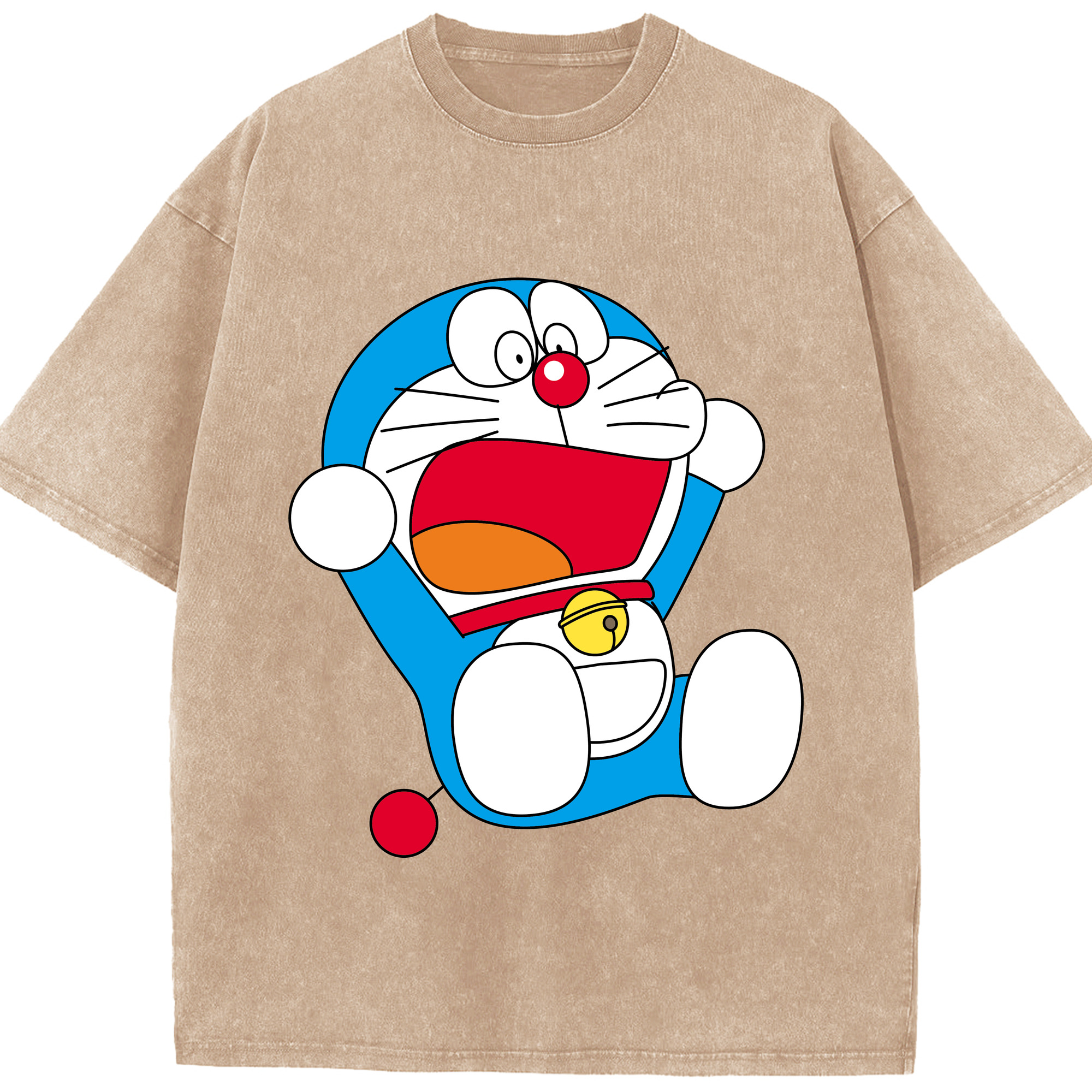（画像用） ドラえもん Doraemon 綿100% ヴィンテージ風 半袖Tシャツ（フロントプリント）