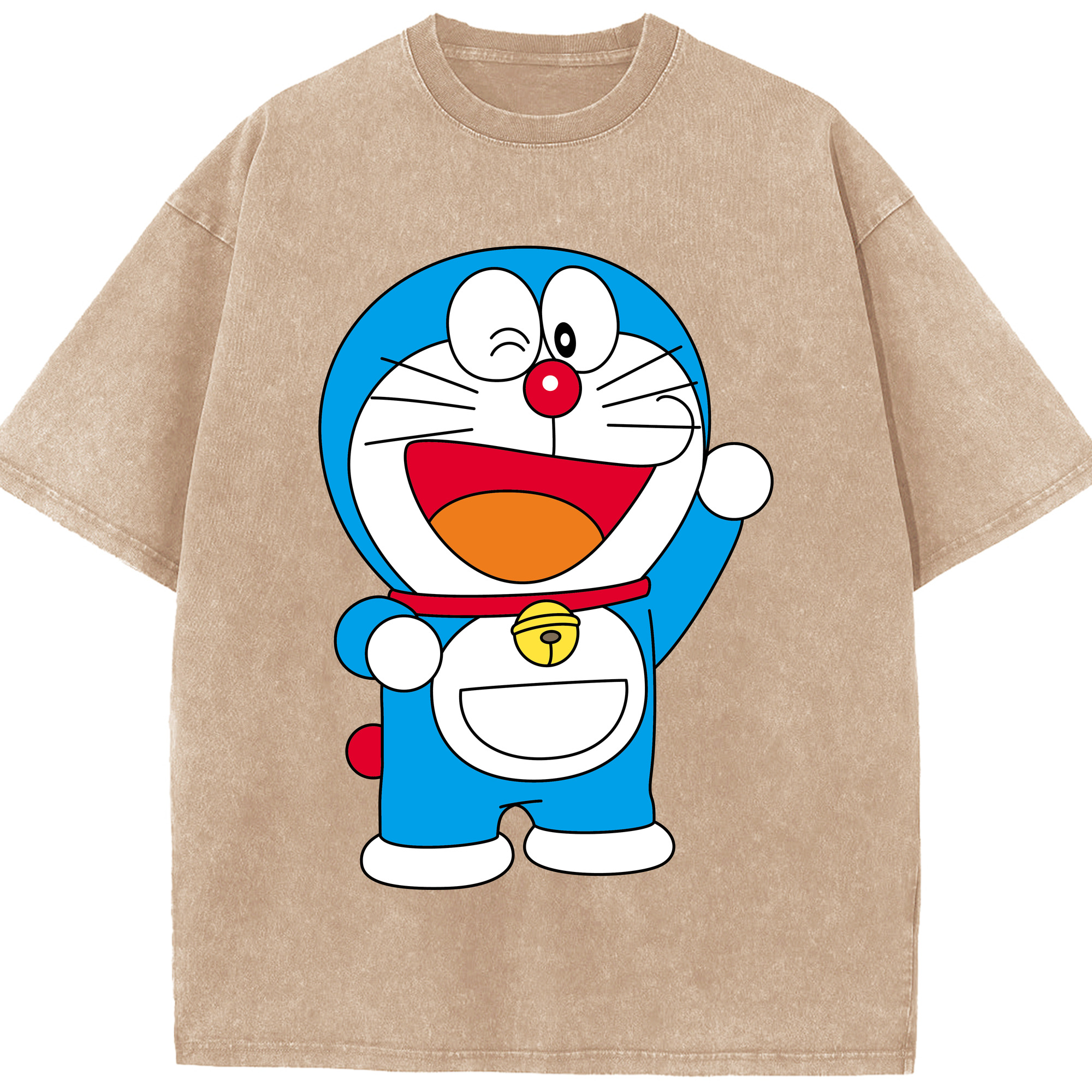 （画像用） ドラえもん Doraemon 綿100% ヴィンテージ風 半袖Tシャツ（フロントプリント）