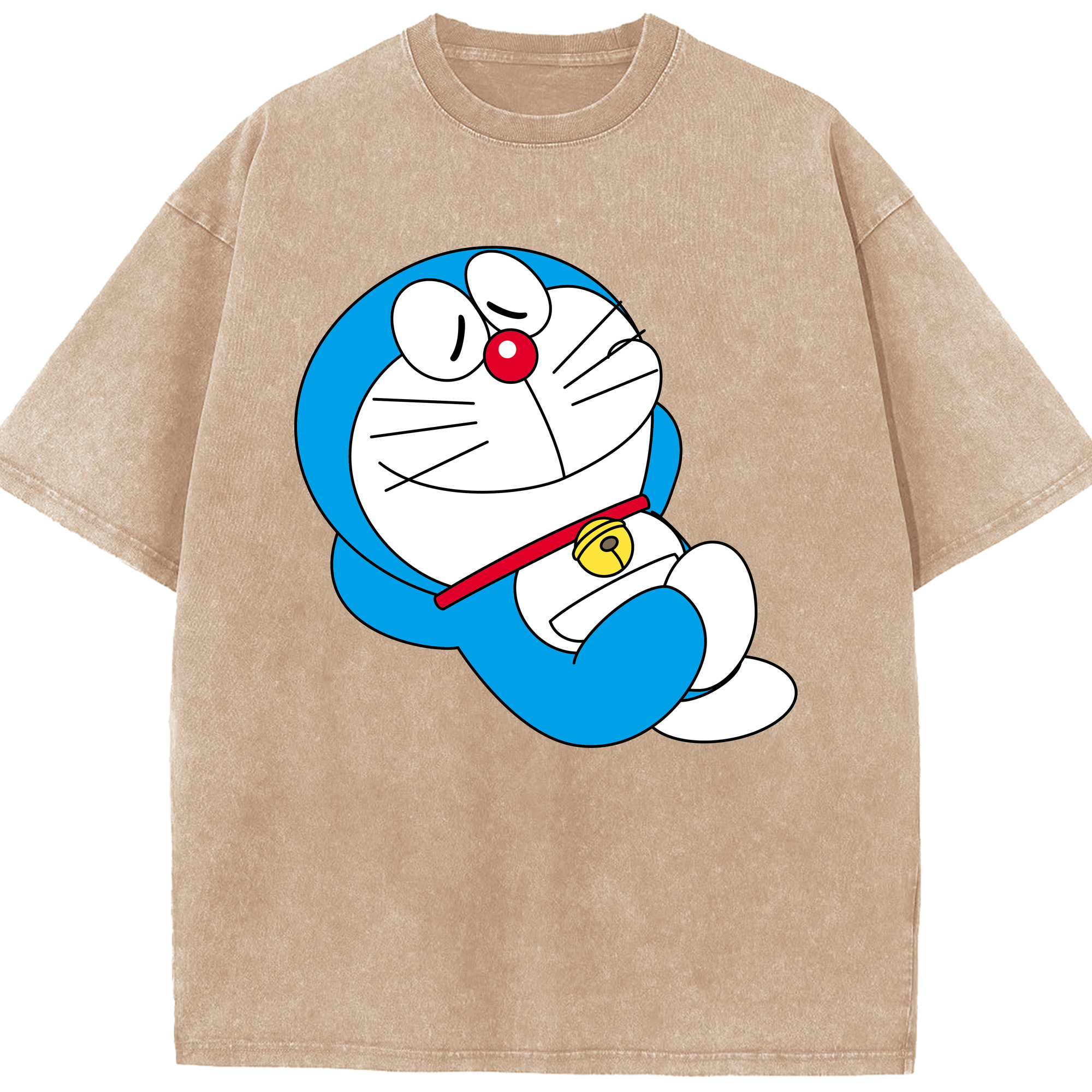 （画像用） ドラえもん Doraemon 綿100% ヴィンテージ風 半袖Tシャツ（フロントプリント）