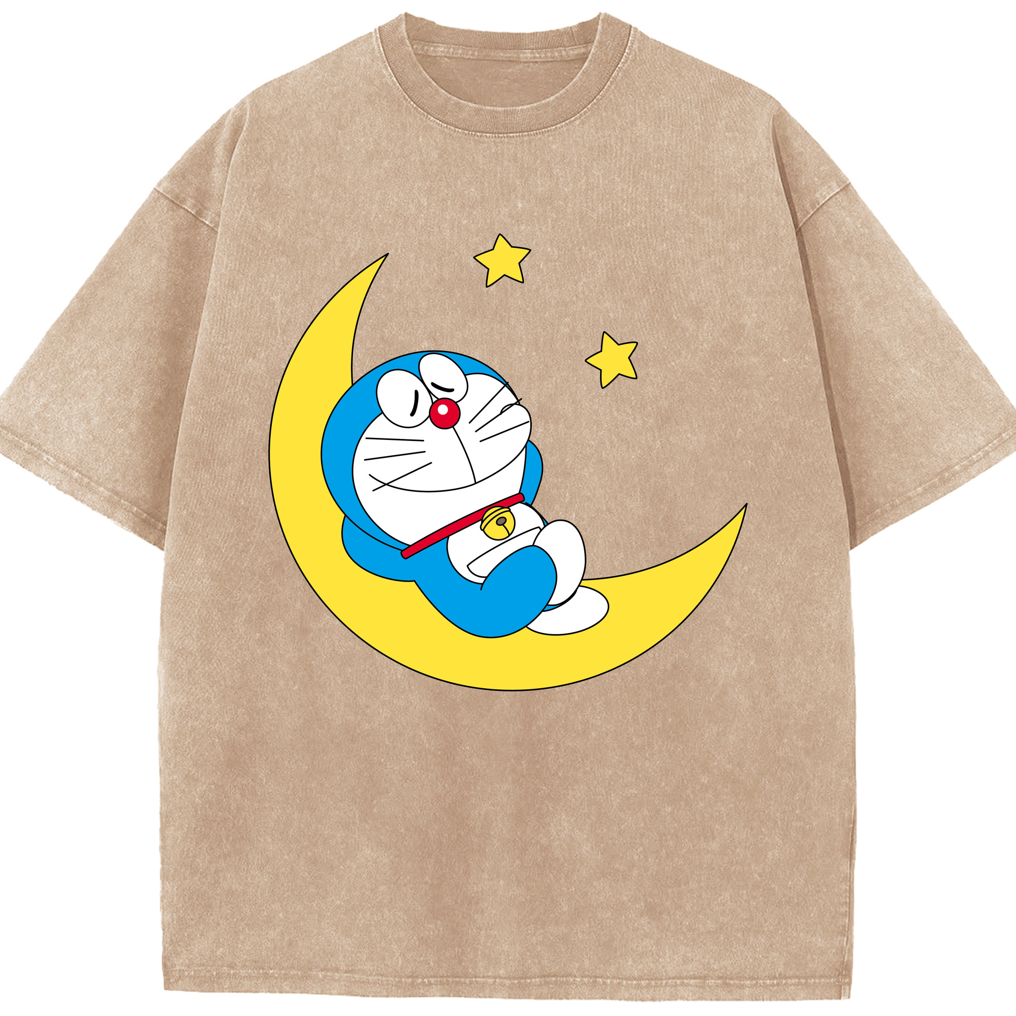 （画像用） ドラえもん Doraemon 綿100% ヴィンテージ風 半袖Tシャツ（フロントプリント）