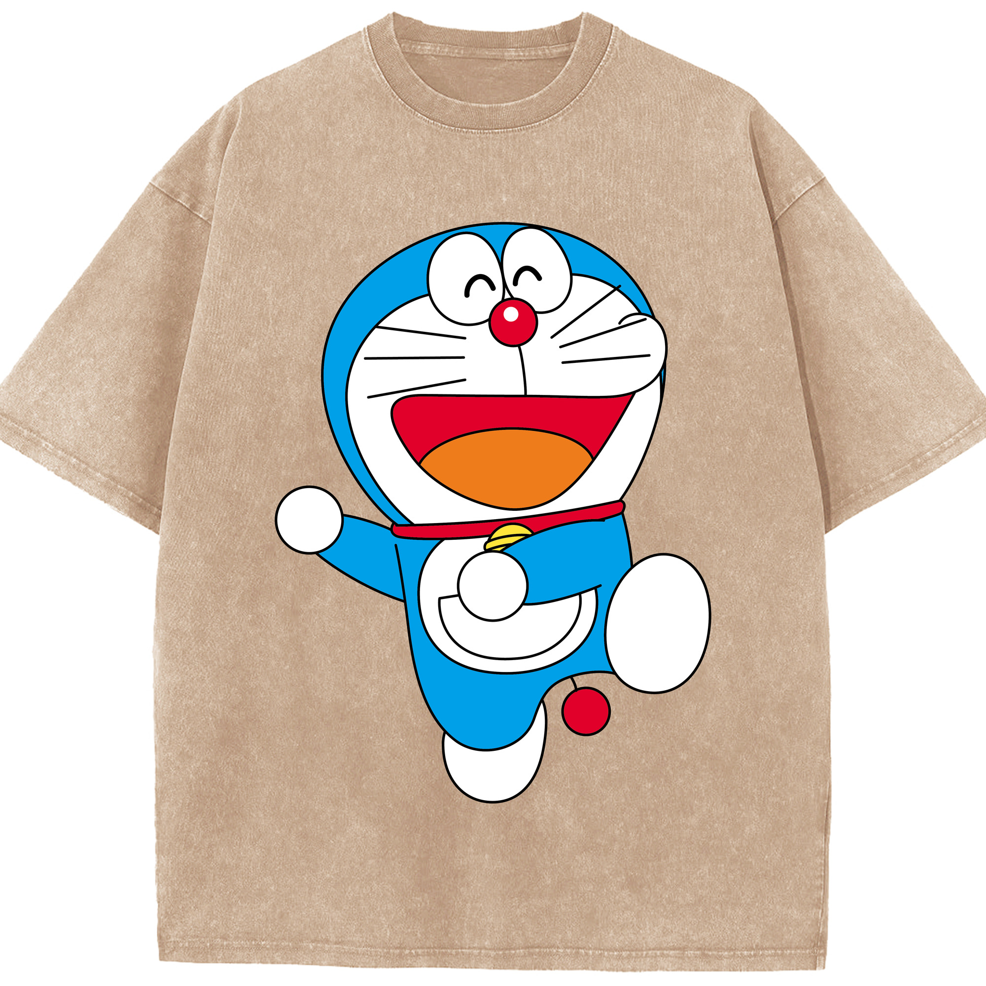 （画像用） ドラえもん Doraemon 綿100% ヴィンテージ風 半袖Tシャツ（フロントプリント）