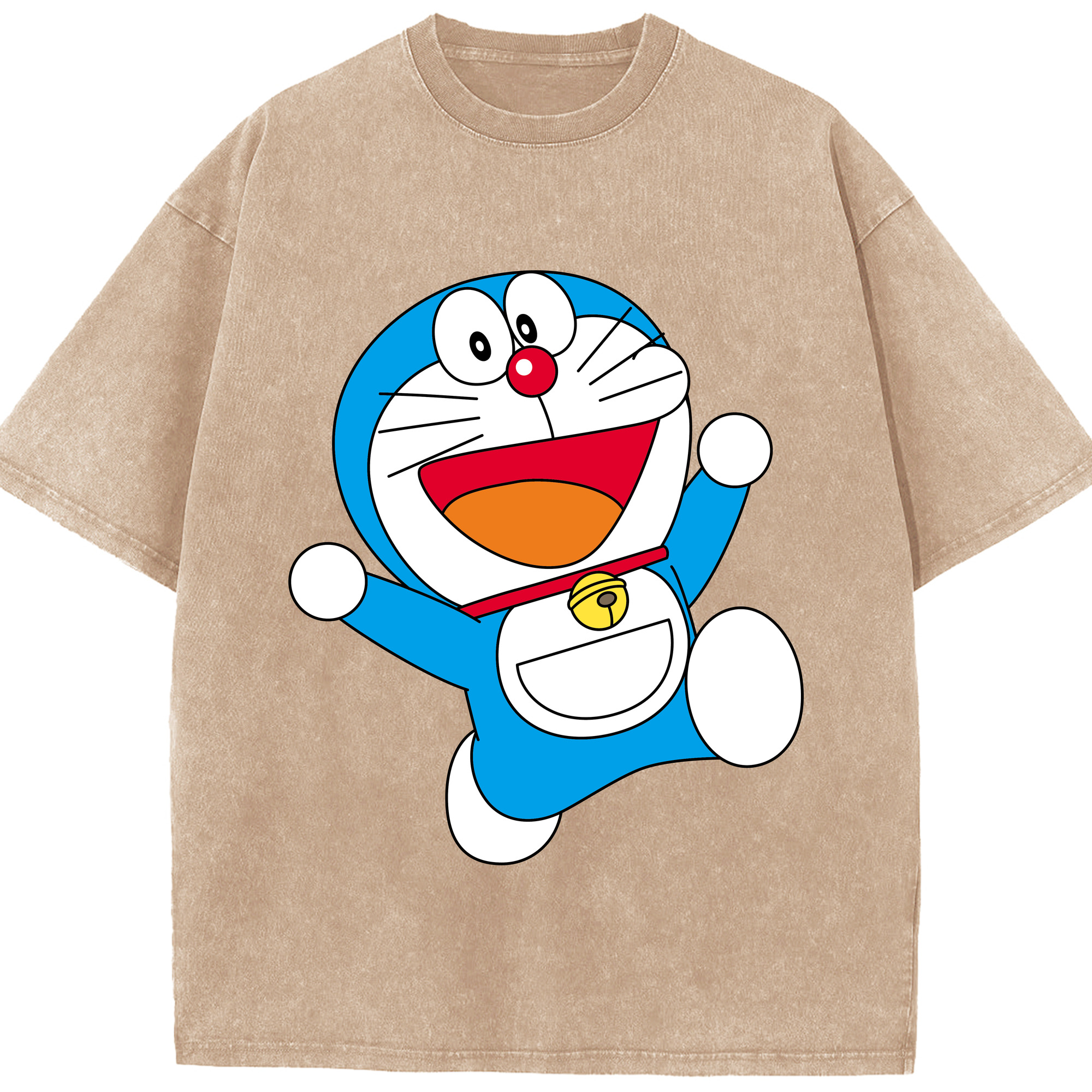（画像用） ドラえもん Doraemon 綿100% ヴィンテージ風 半袖Tシャツ（フロントプリント）