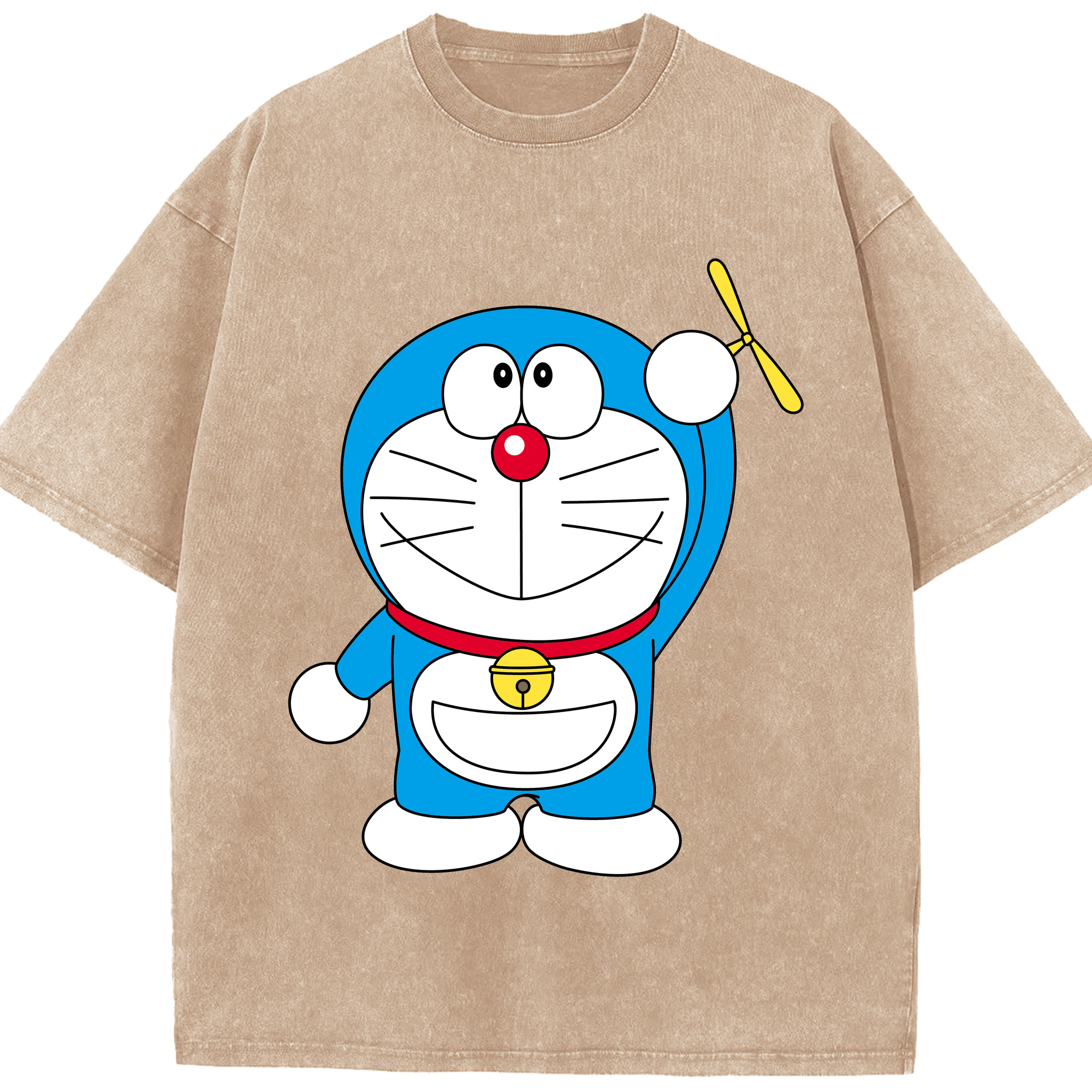 （画像用） ドラえもん Doraemon 綿100% ヴィンテージ風 半袖Tシャツ（フロントプリント）