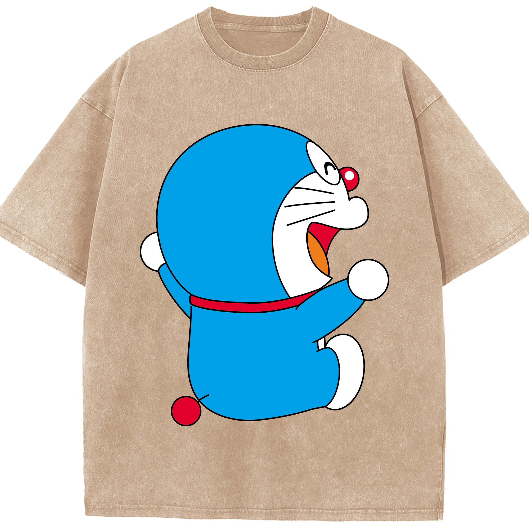 （画像用） ドラえもん Doraemon 綿100% ヴィンテージ風 半袖Tシャツ（フロントプリント）