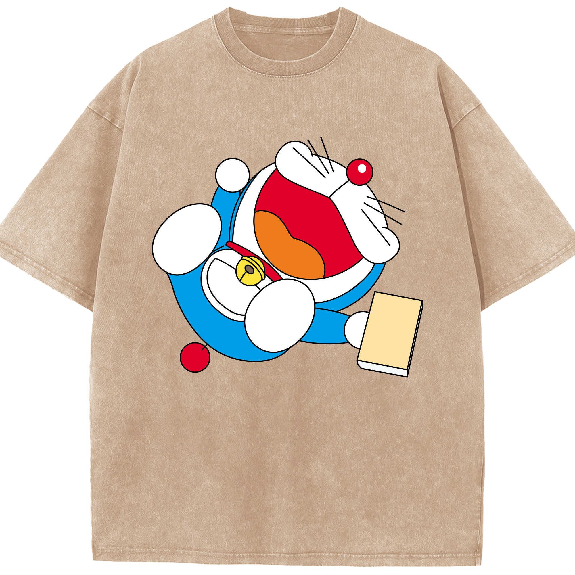 （画像用） ドラえもん Doraemon 綿100% ヴィンテージ風 半袖Tシャツ（フロントプリント）