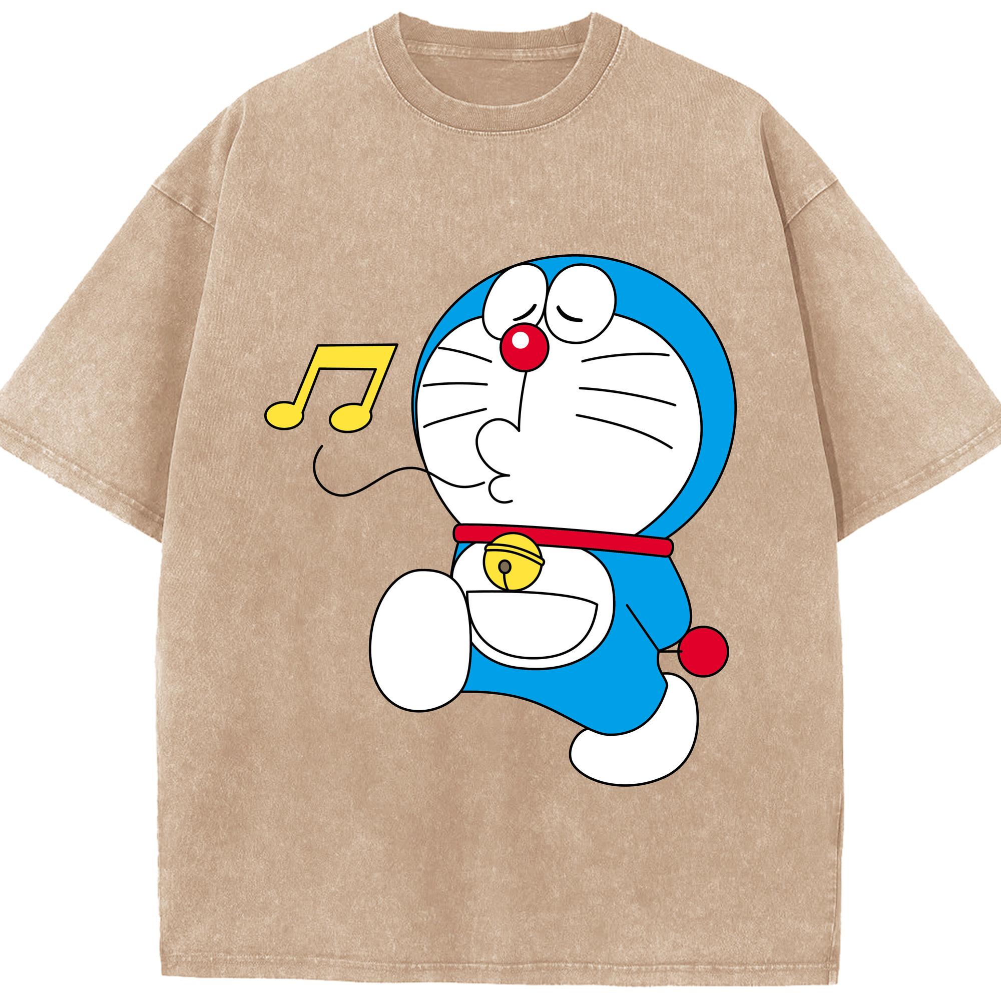 （画像用） ドラえもん Doraemon 綿100% ヴィンテージ風 半袖Tシャツ（フロントプリント）