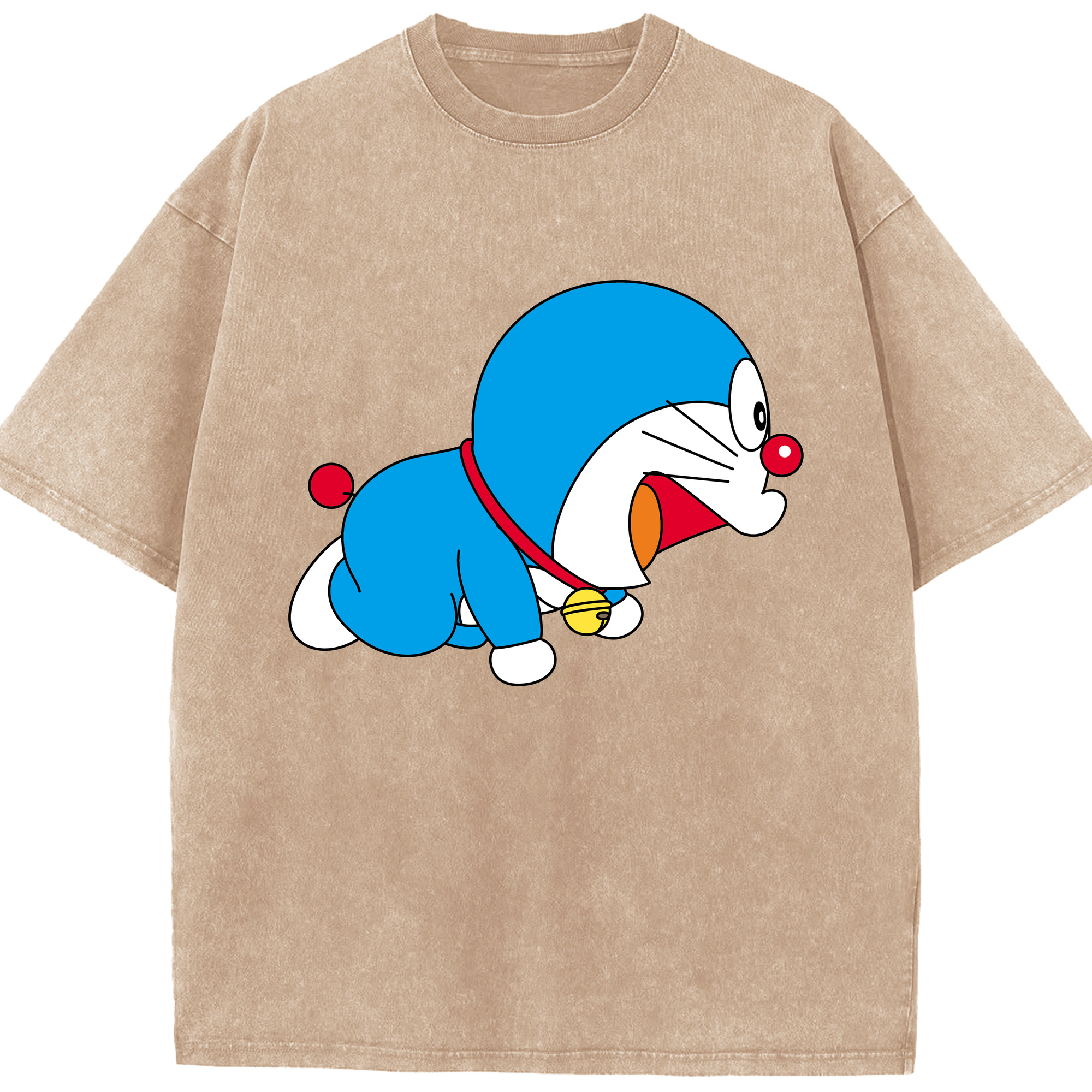 （画像用） ドラえもん Doraemon 綿100% ヴィンテージ風 半袖Tシャツ（フロントプリント）